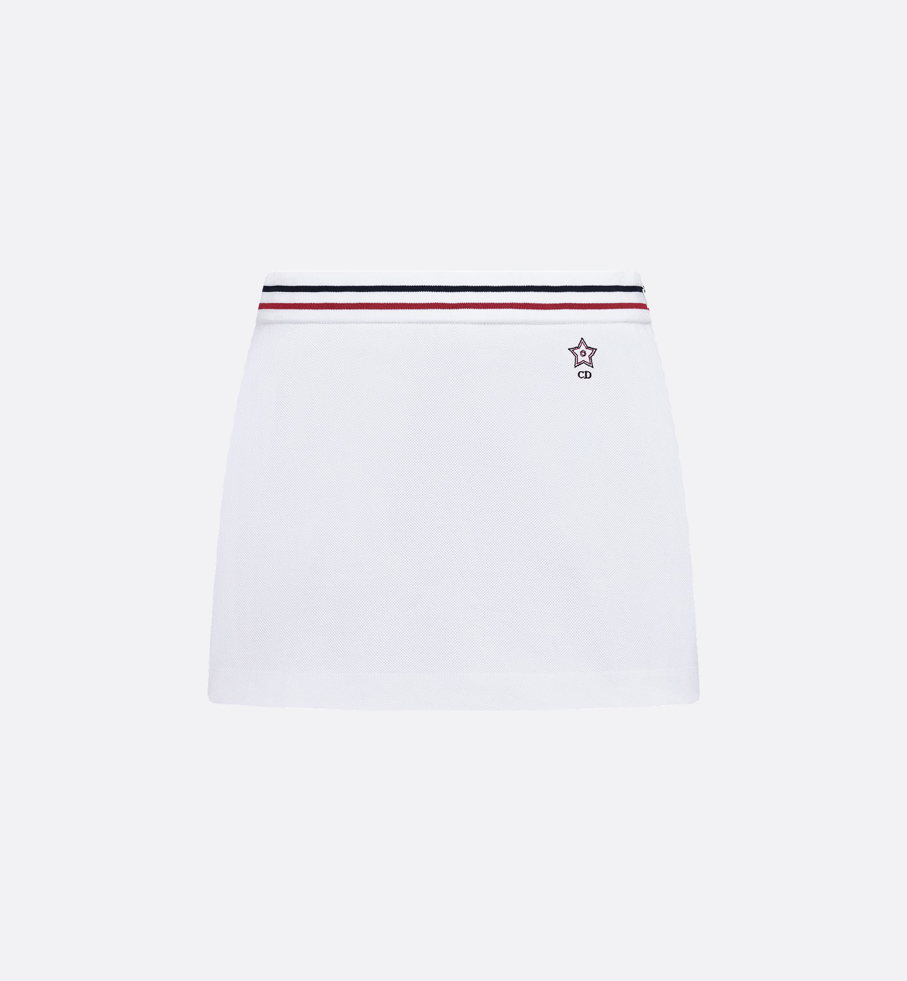 Dior Vibe Skort White Cotton-Blend Jersey with Three-Tone Dior Vibe Skort White Cotton-Blend Jersey with Three-Tone