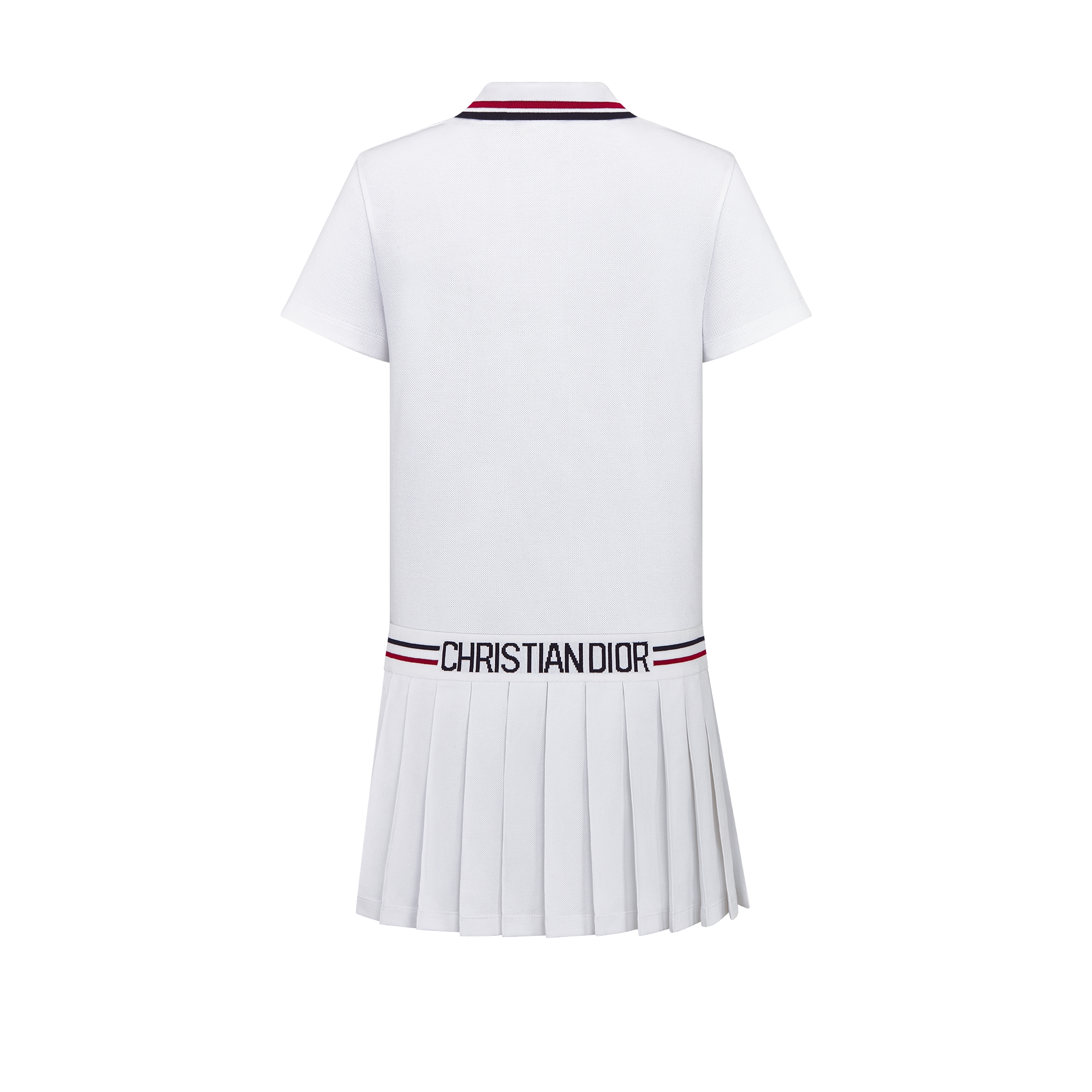Dior Vibe プリーツ ショート ポロシャツドレス コットンブレンド ジャージー E08