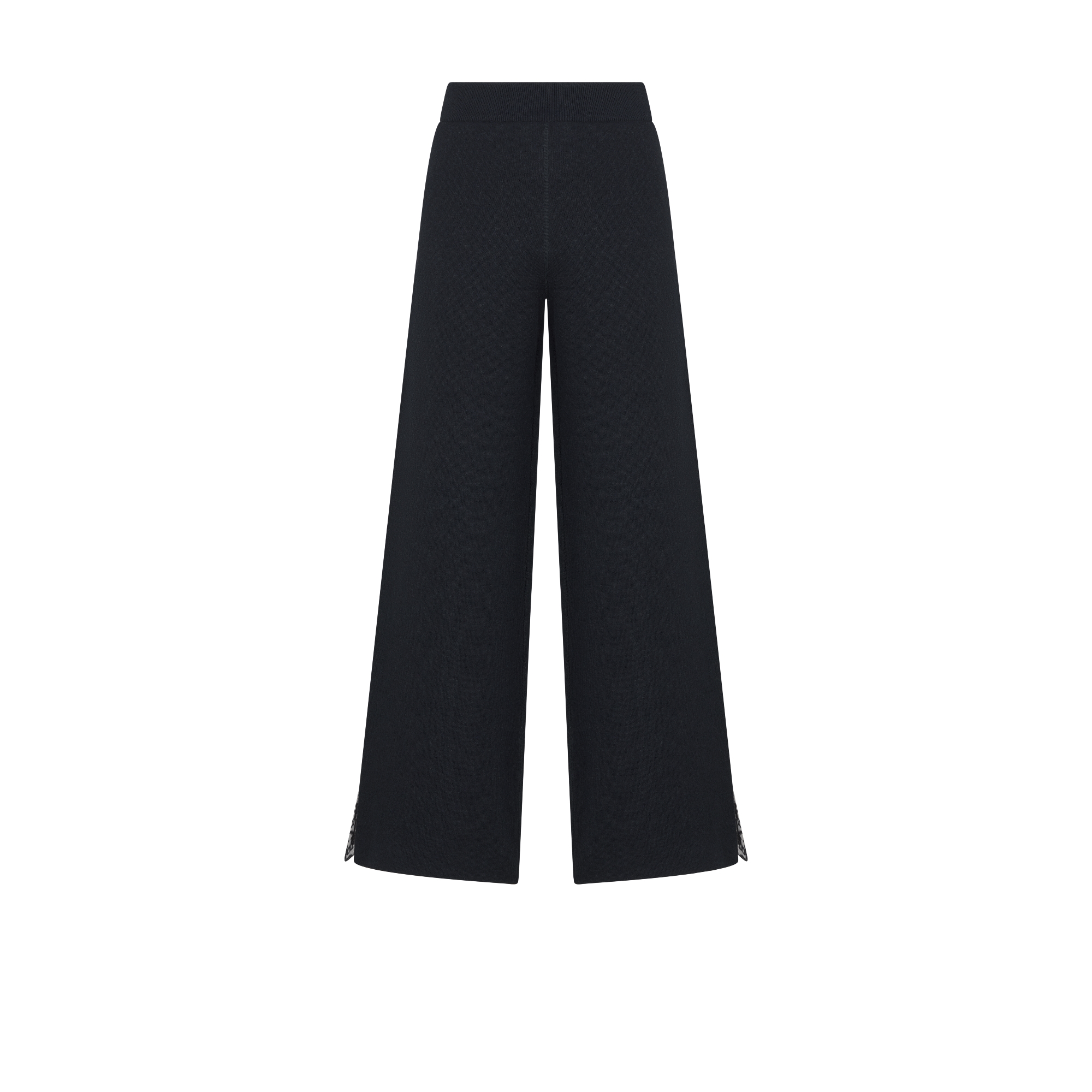 Reversible Flared Pants Navy Blue Cashmere-Blend Knit with Dior Oblique Motif E01