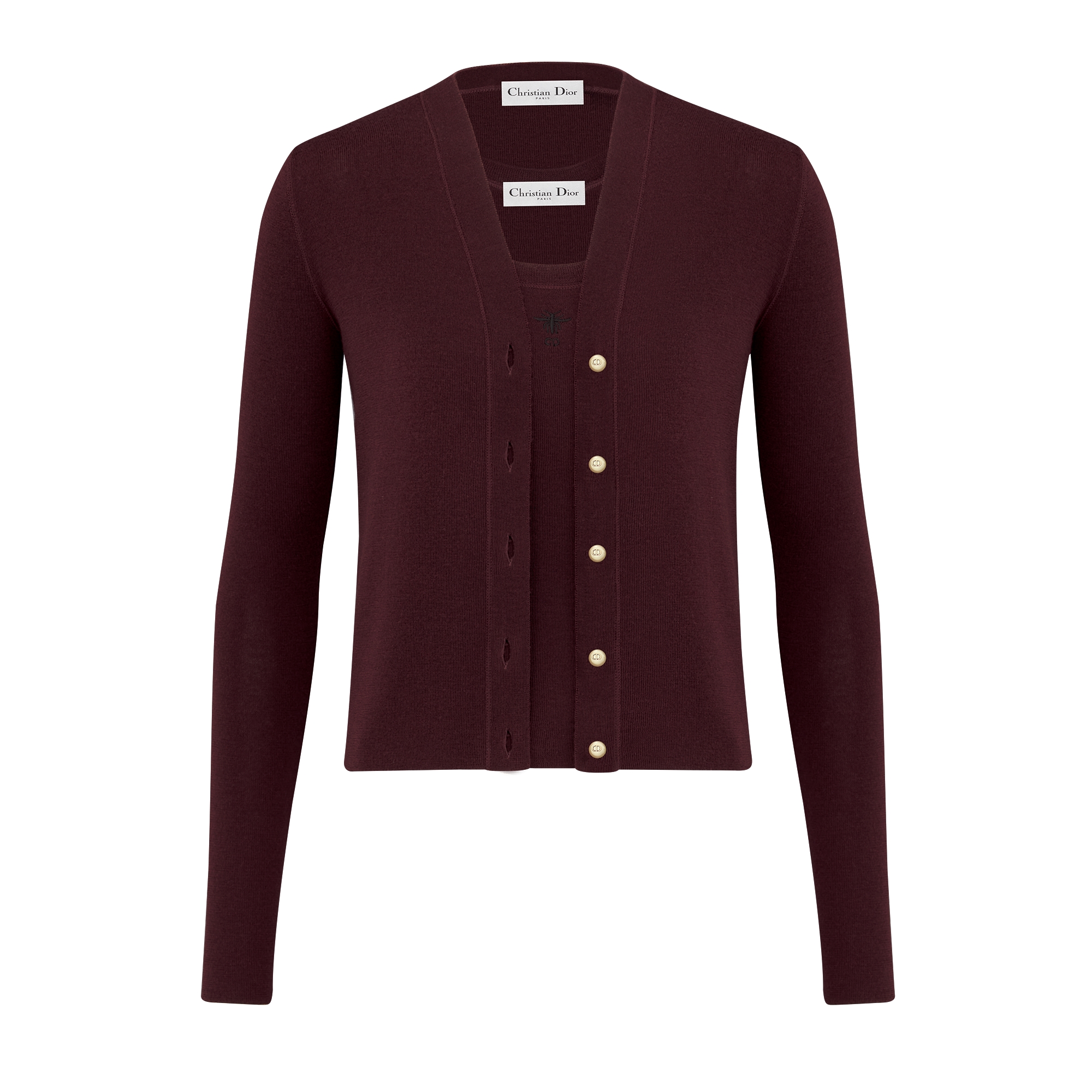 Twinset Plum Cashmere and Silk Knit | DIOR