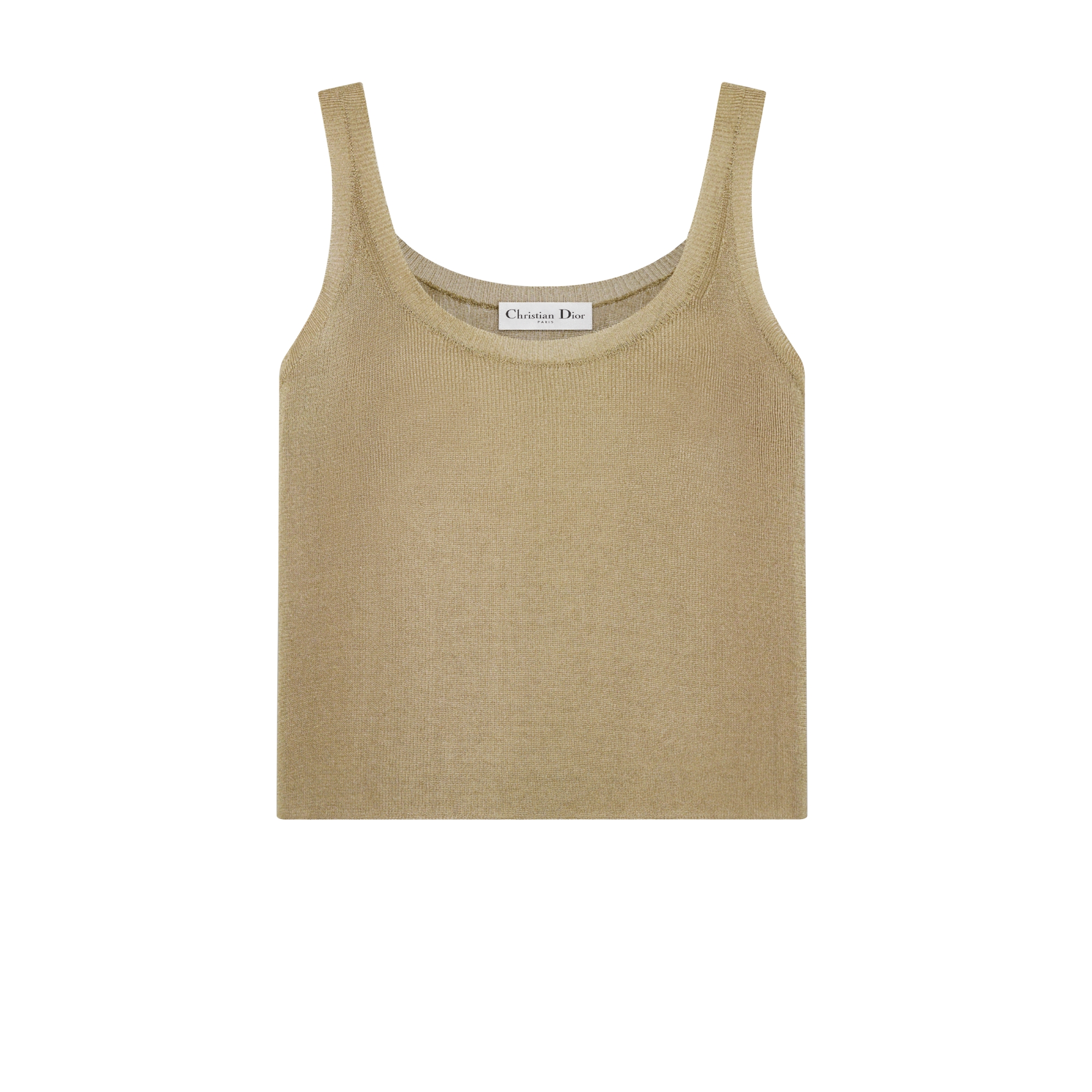 Dior Or Twinset Gold-Tone Ribbed Technical Knit E10