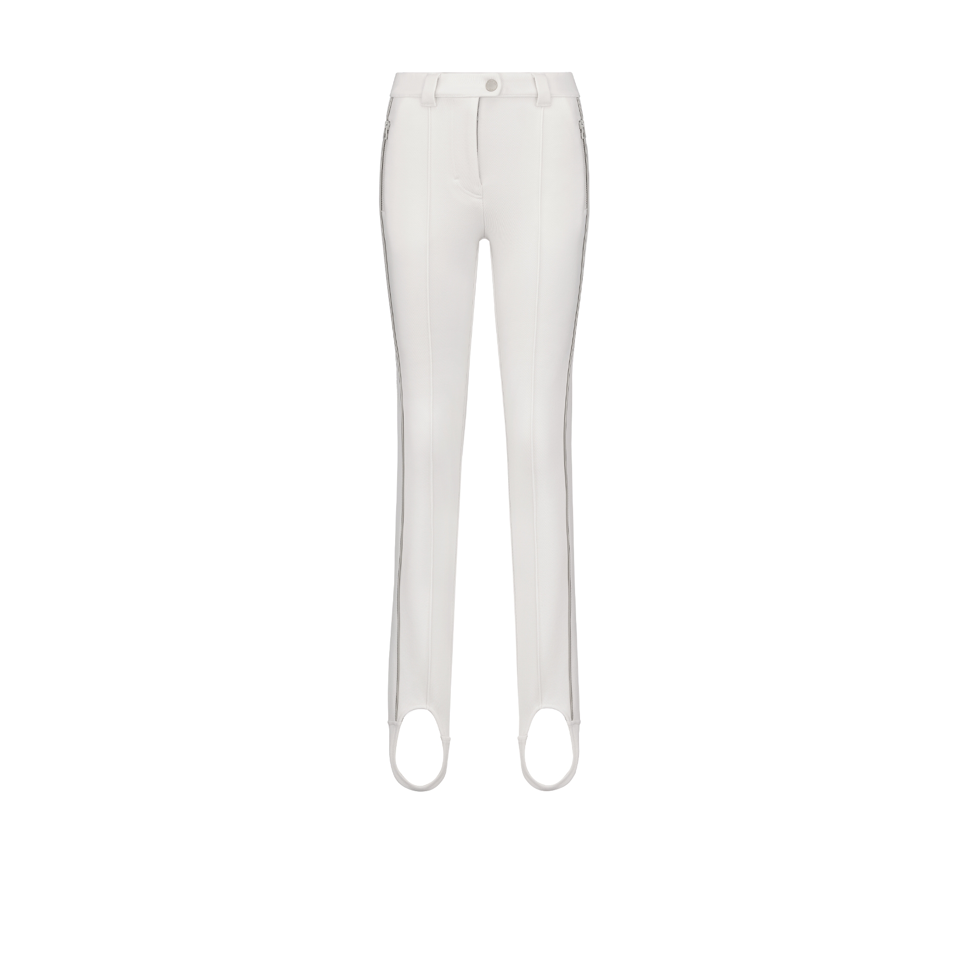 DiorAlps Fitted Ski Pants White Technical Fabric E01