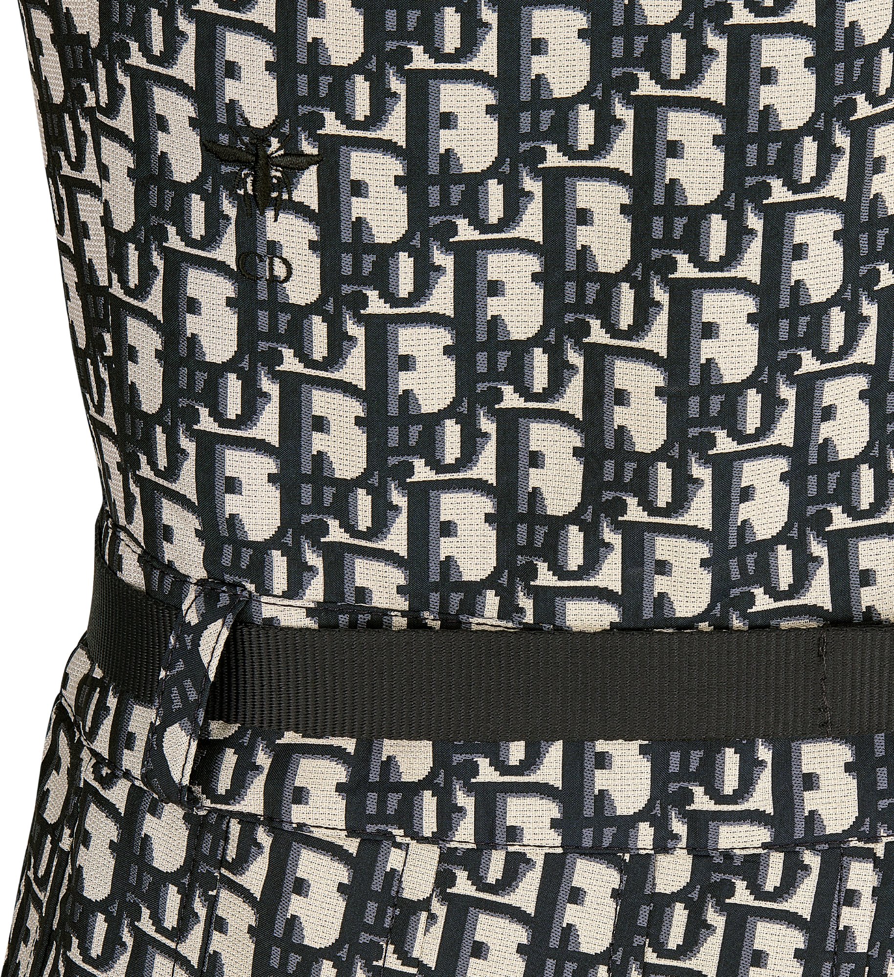 DIOR | プリーツ ショートドレス ディオール オブリーク テクニカル タフタ ジャカード