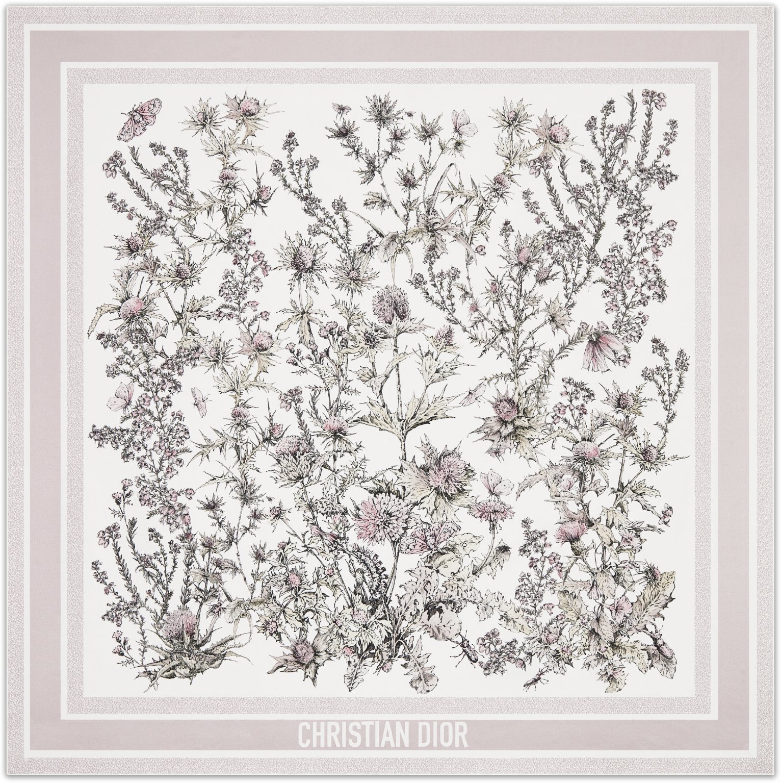 Dior Chardons 90 Square Scarf Front view Front view