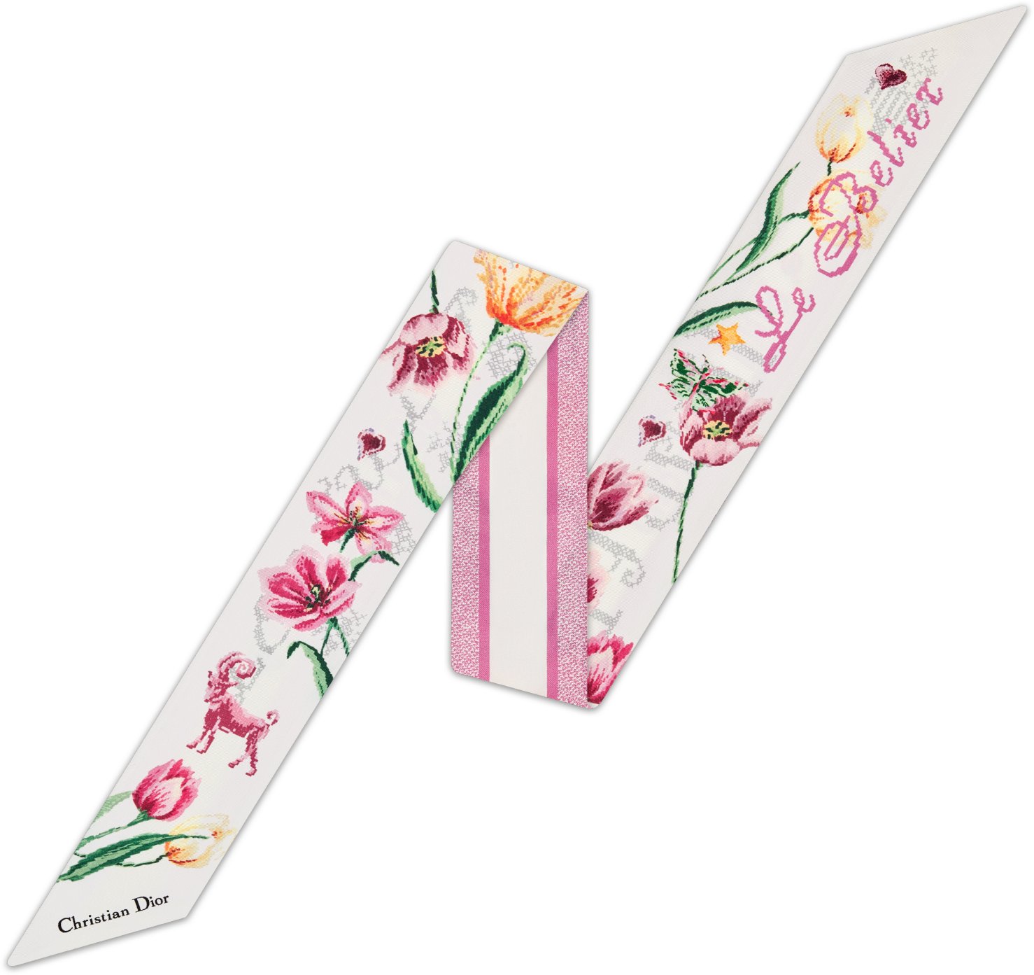 DIOR | Christian Dior 1947 Zodiac おひつじ座 ミッツァ スカーフ シルクツイル