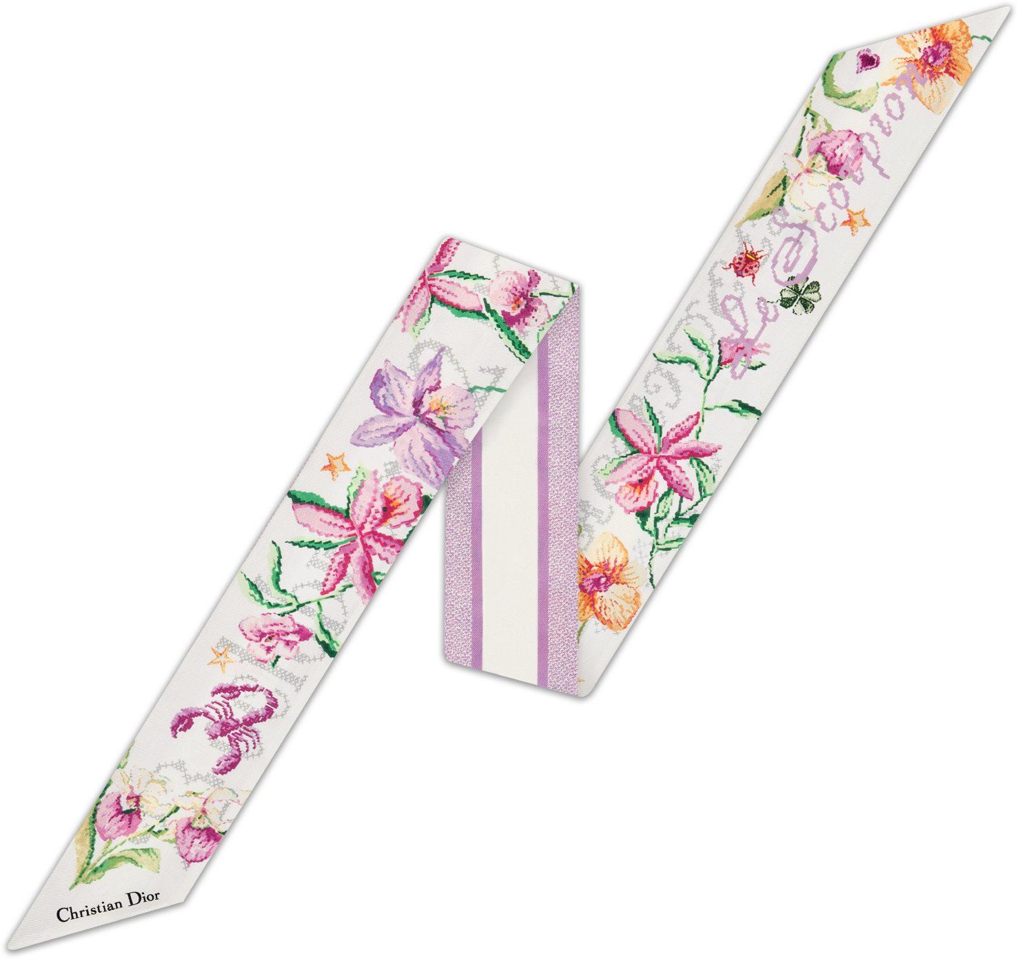 Christian Dior 1947 Zodiac Scorpio Mitzah Scarf Front view Front view
