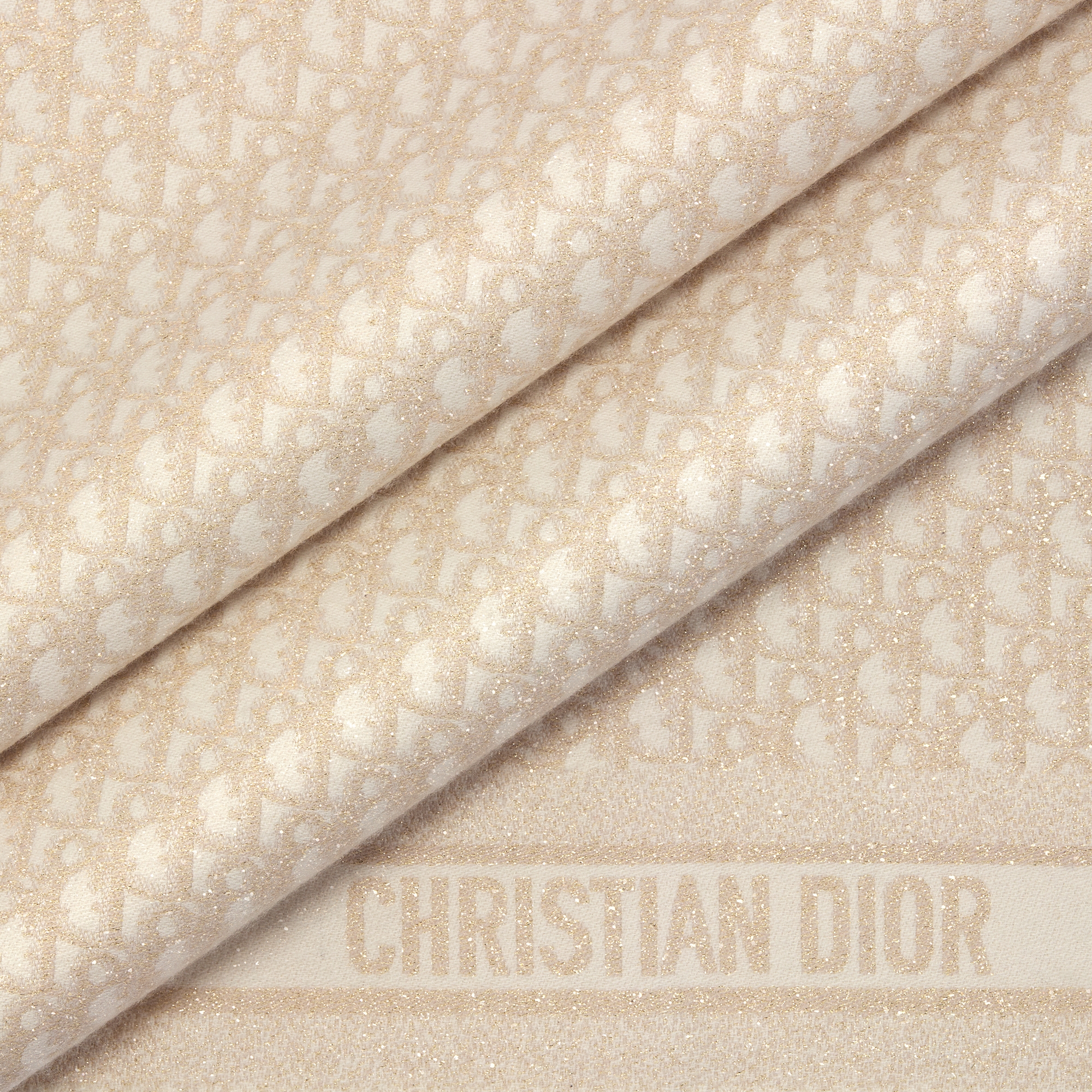 Dior Oblique Poncho Gold-Tone Cashmere Blend E09