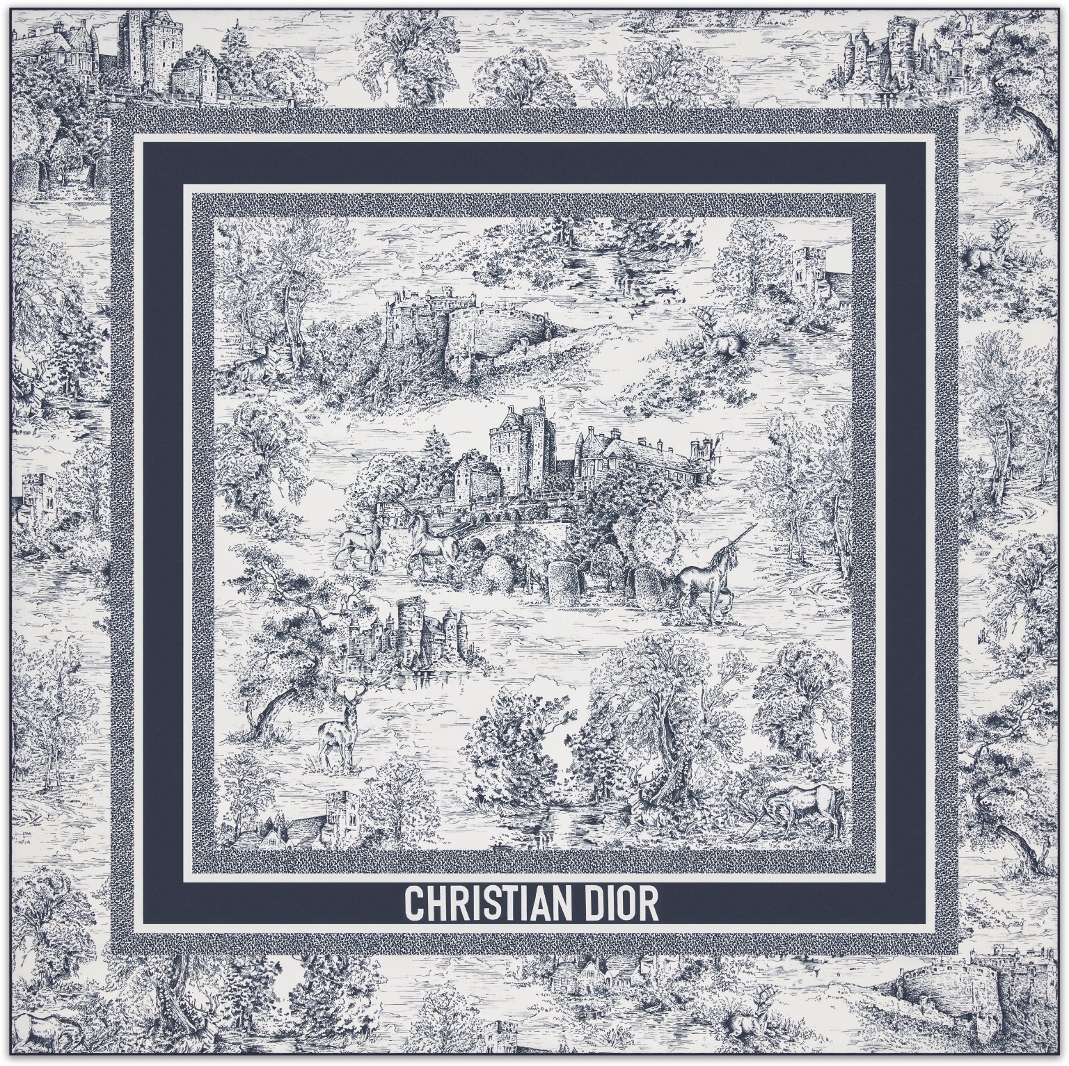 Toile de Jouy Scotland 90 方巾 aria_frontView