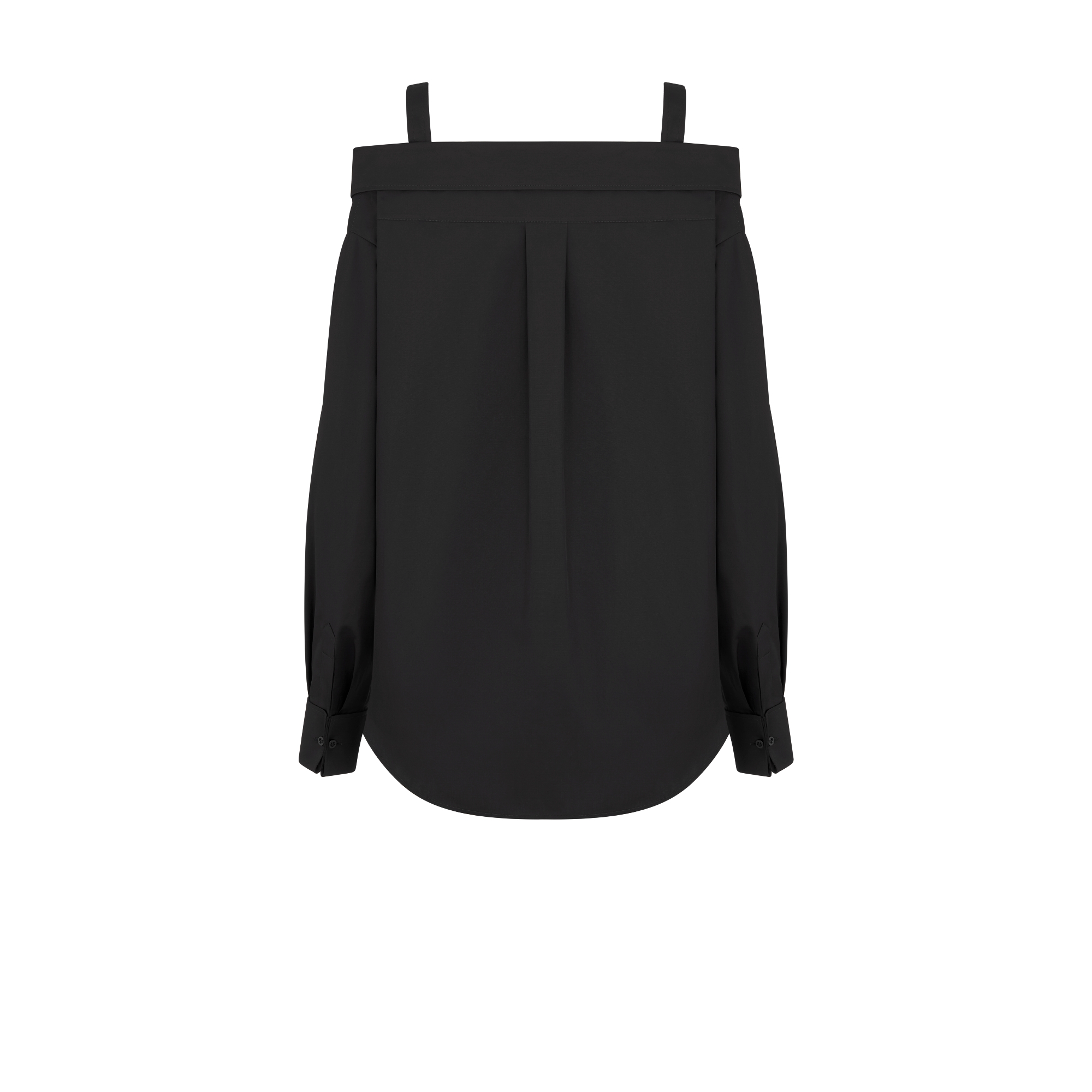 Blouse Black Cotton Poplin E08