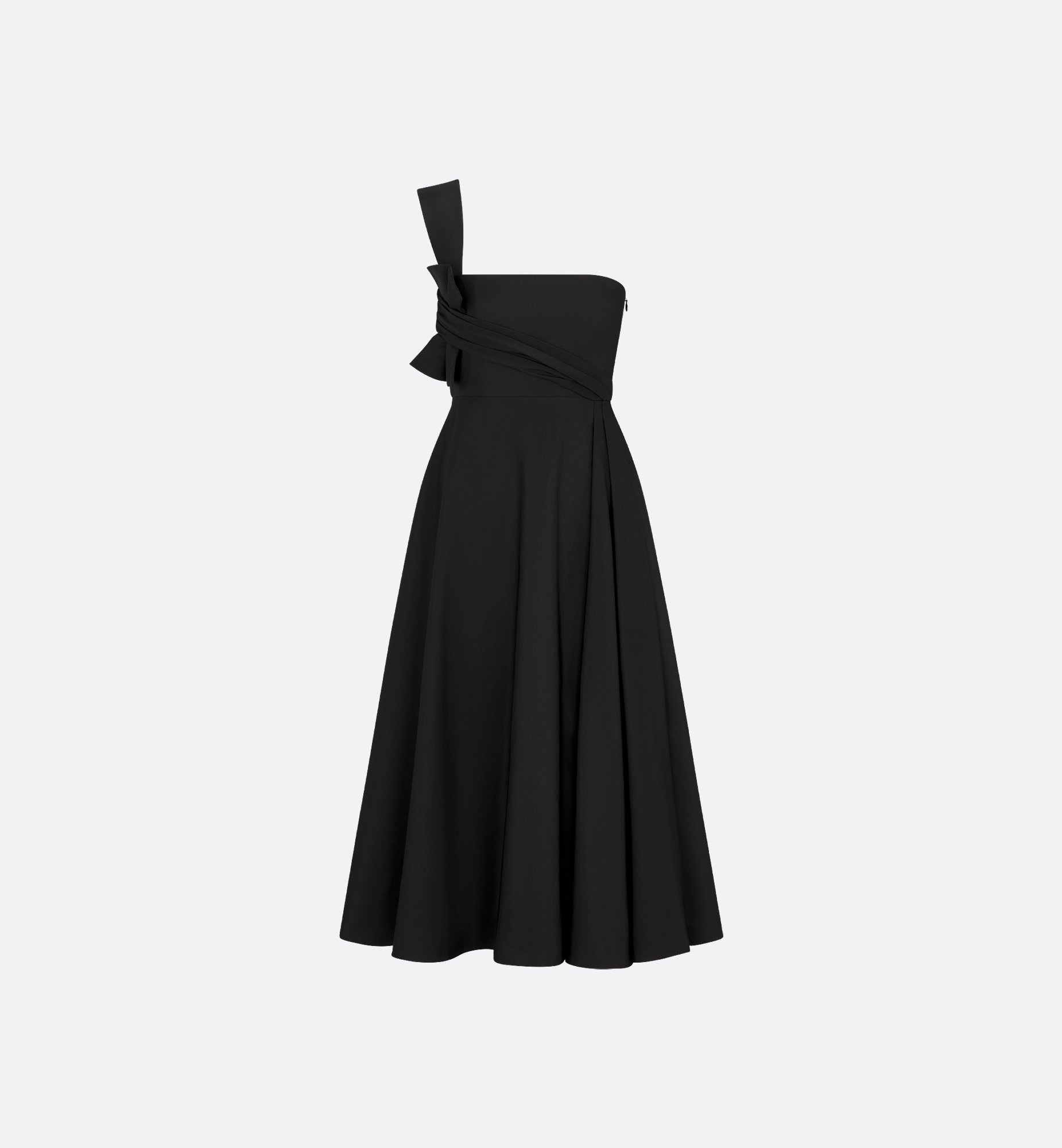 DIOR | アシンメトリー ミディドレス シルク & コットン ファイユ DIOR | アシンメトリー ミディドレス シルク & コットン ファイユ