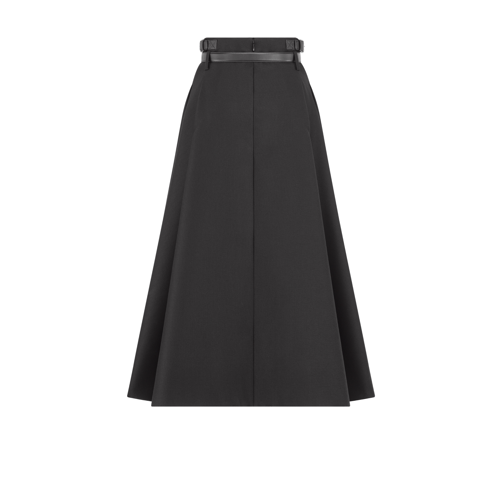 Mid-Length Belted Skirt