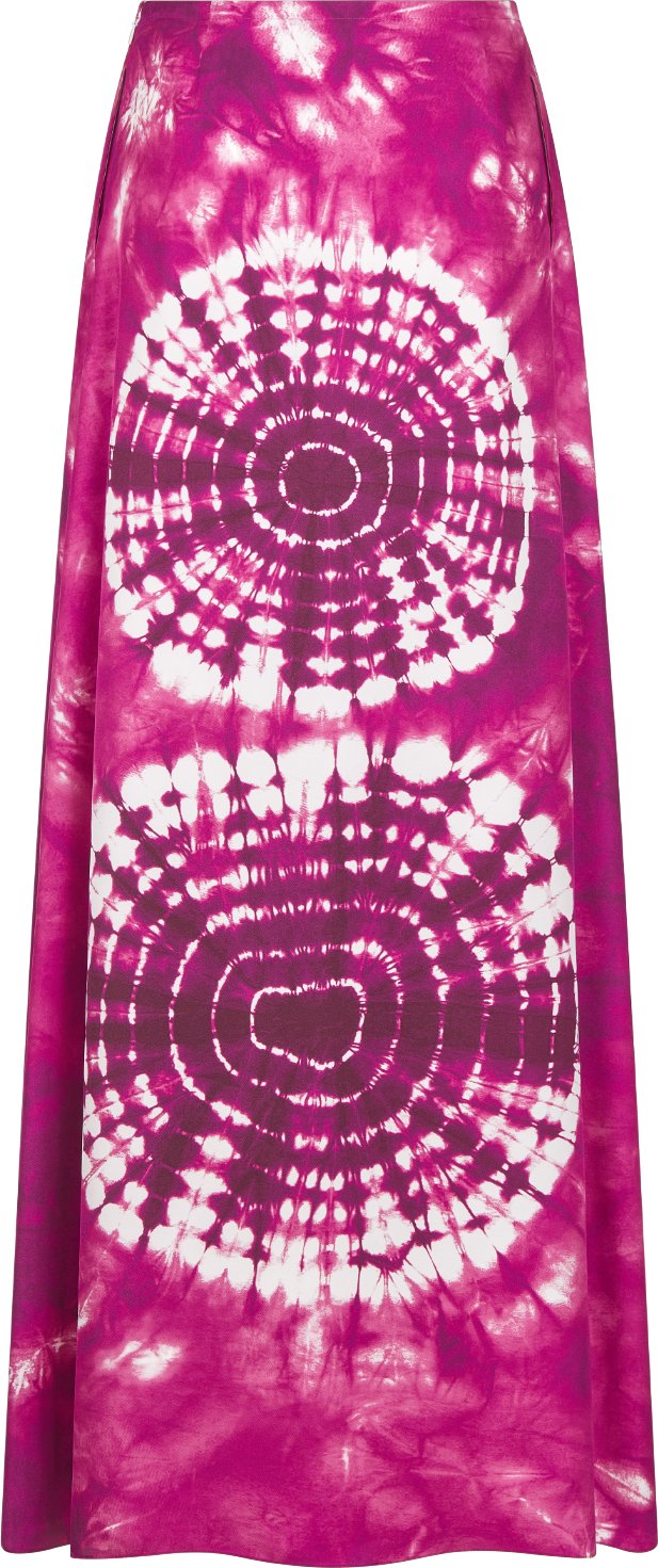 Jupe longue ?�vas?�e Miss Dior Twill de soie ?� motif Tie & Dior violet | DIOR