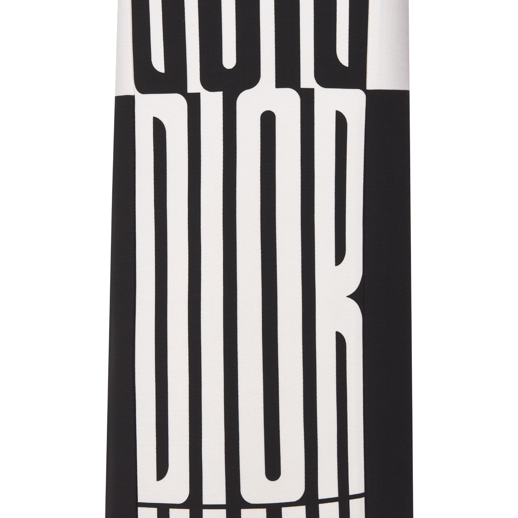 Short Dress Black and White Wool and Silk with Dior Graphique Motif E09