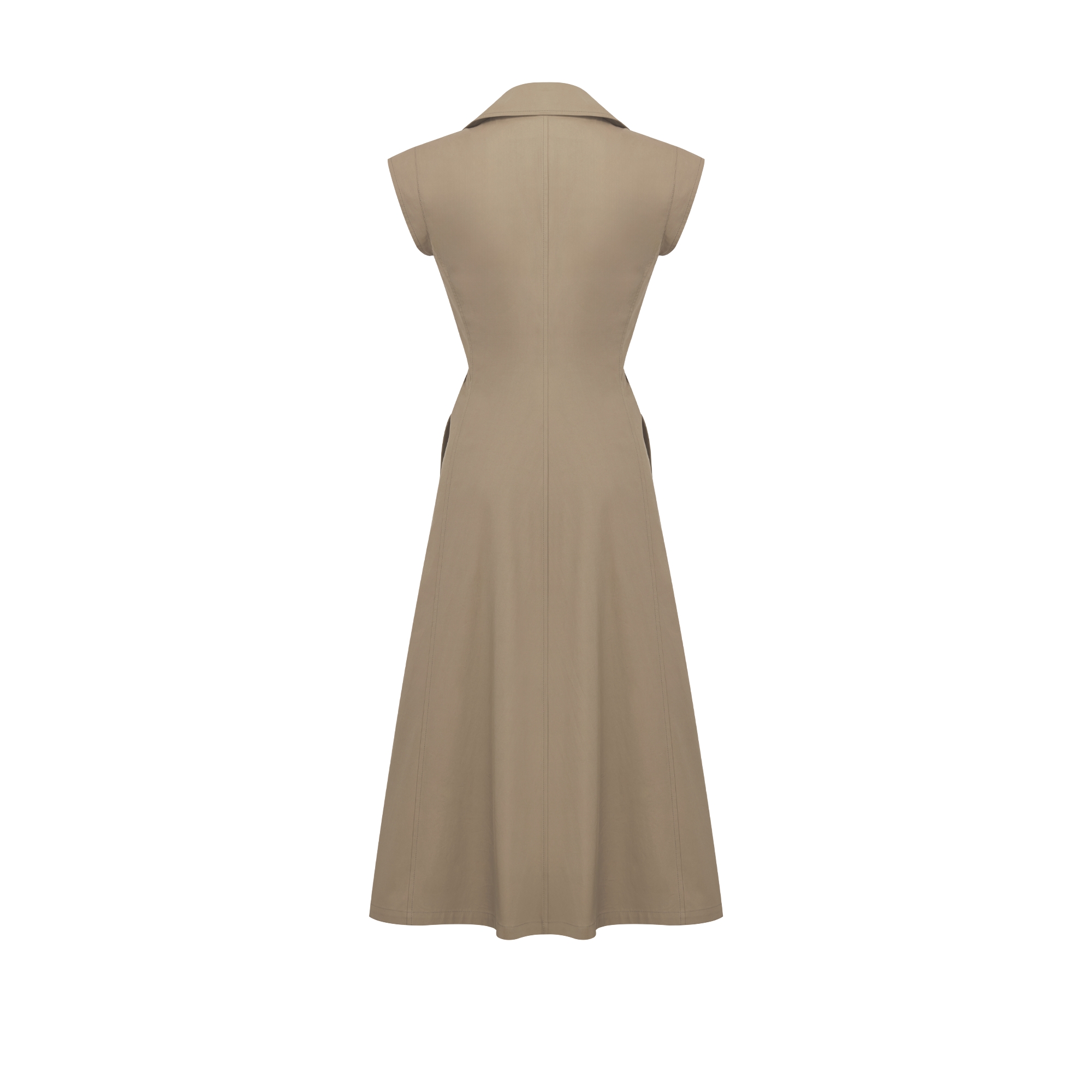 ミディドレス コットンギャバジン E08