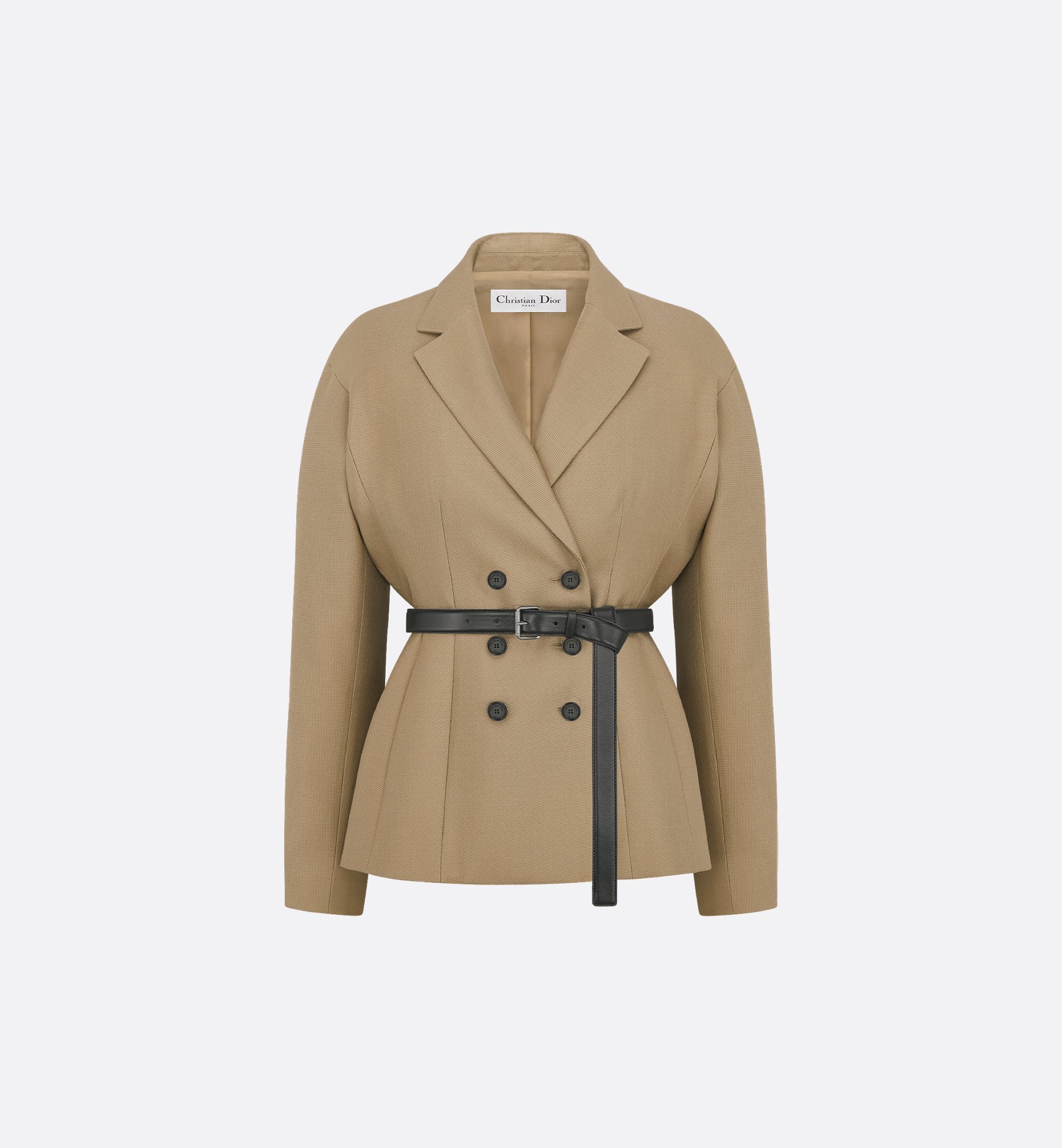 Double Row Metal Buckle Long Sleeve Small Blazer Double Row Metal Buckle Long Sleeve Small Blazer