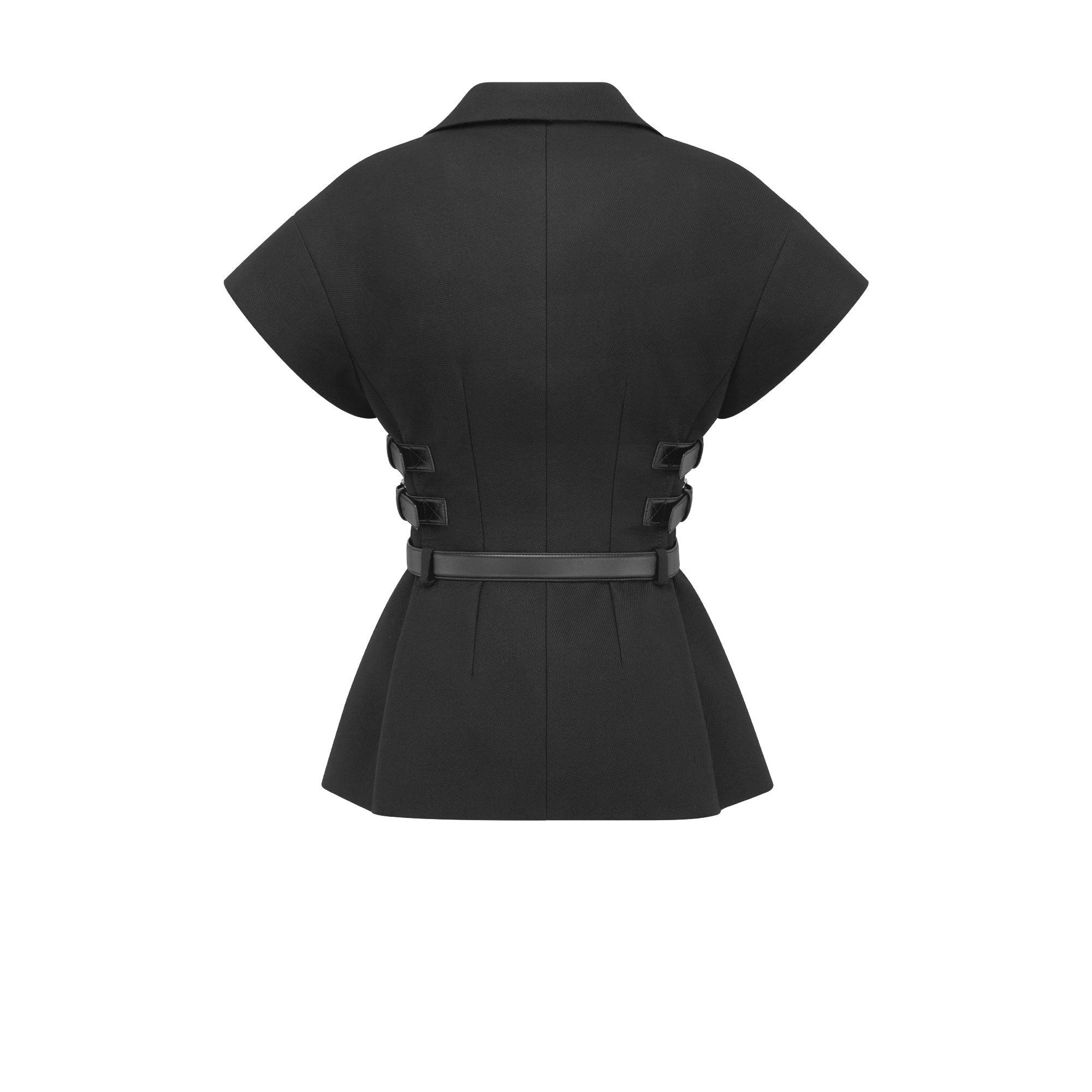 Short-Sleeved Belted Jacket