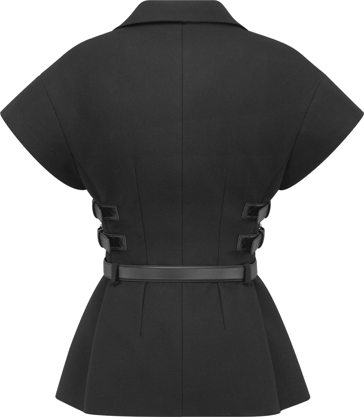 Short-Sleeved Belted Jacket Back view