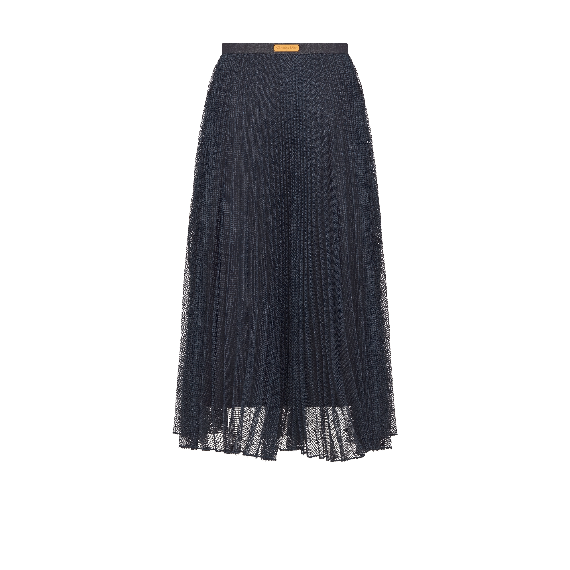 トランスペアレント ロングスカート デニムエフェクト コットンブレンド プリュムティ E08