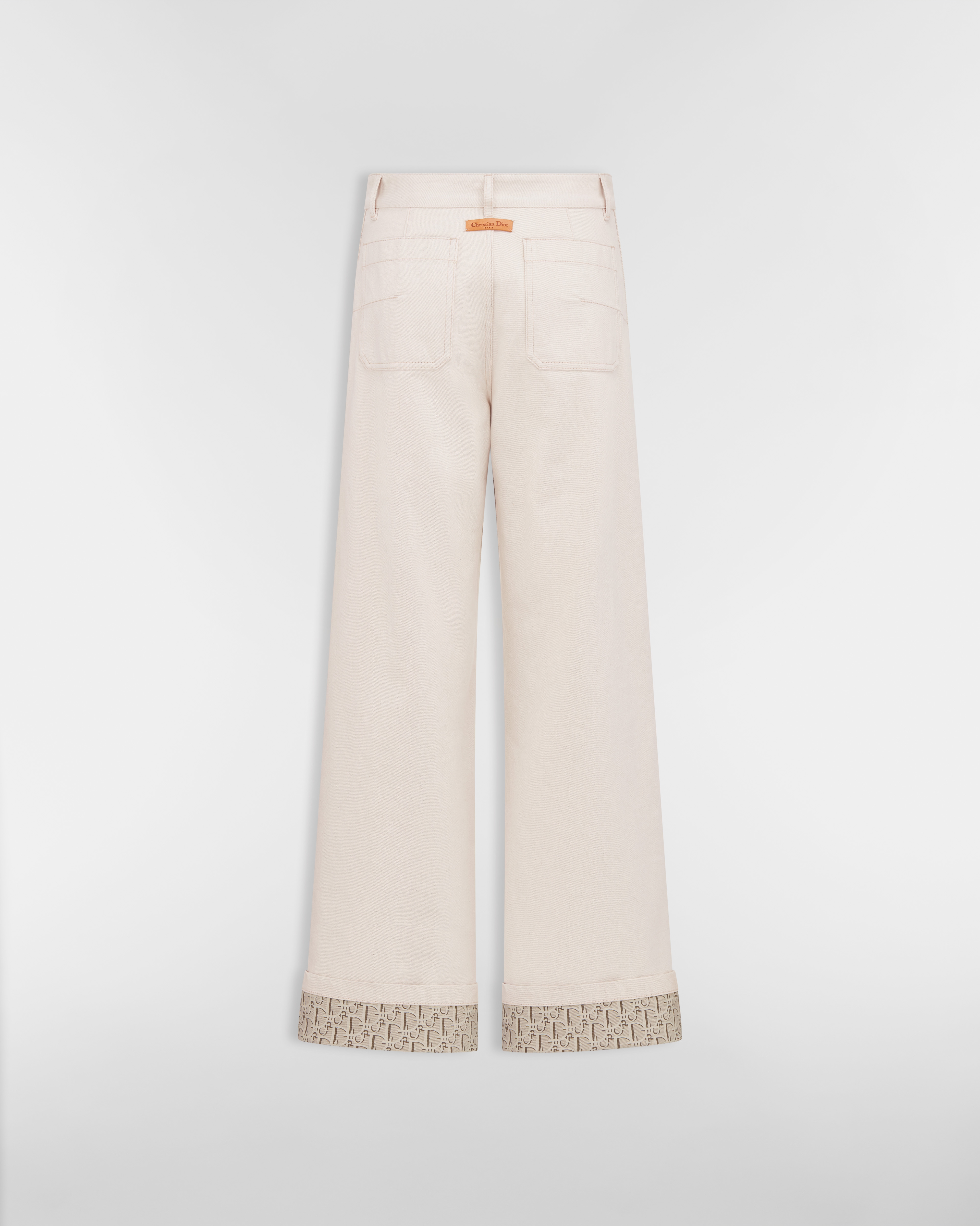 フレアジーンズ コットンデニム & ディオール オブリーク E08