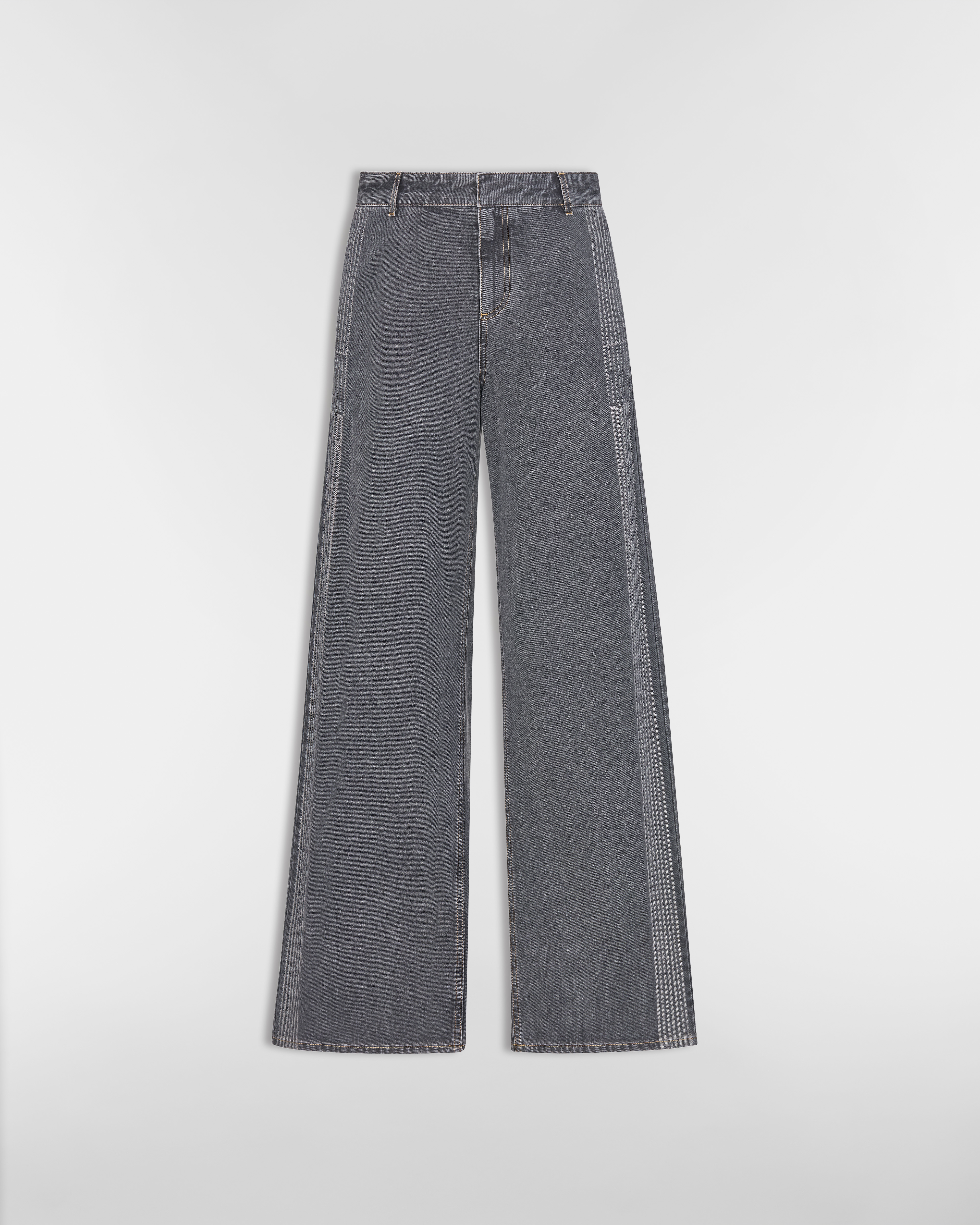 DiorAlps Flared Jeans Gray Dior Graphique Cotton Denim E01