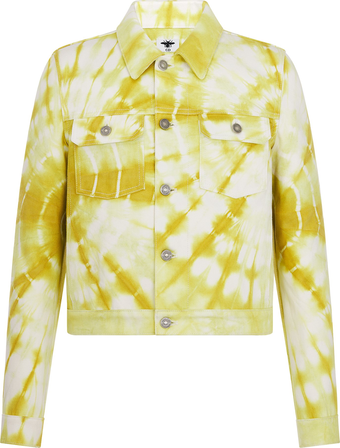 Miss Dior Jacket Lime Green Cotton Denim with Tie & Dior