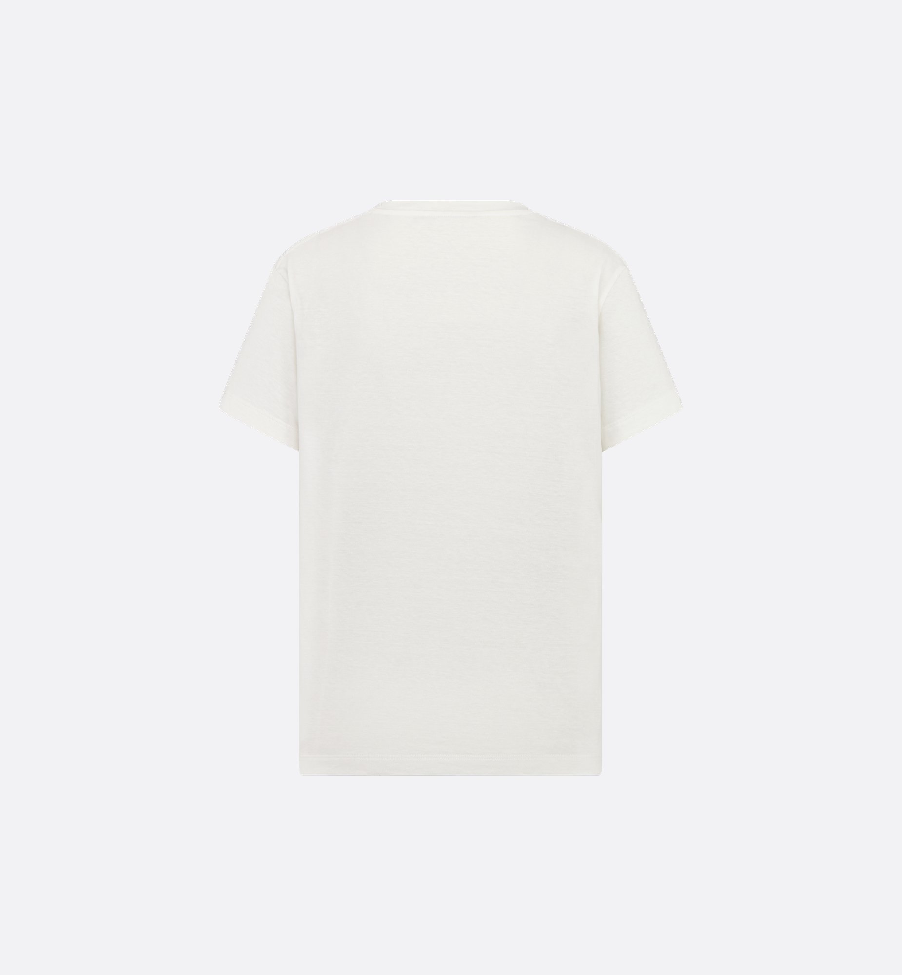 T-Shirt White Cotton and Linen Jersey with Gray Christian T-Shirt White Cotton and Linen Jersey with Gray Christian