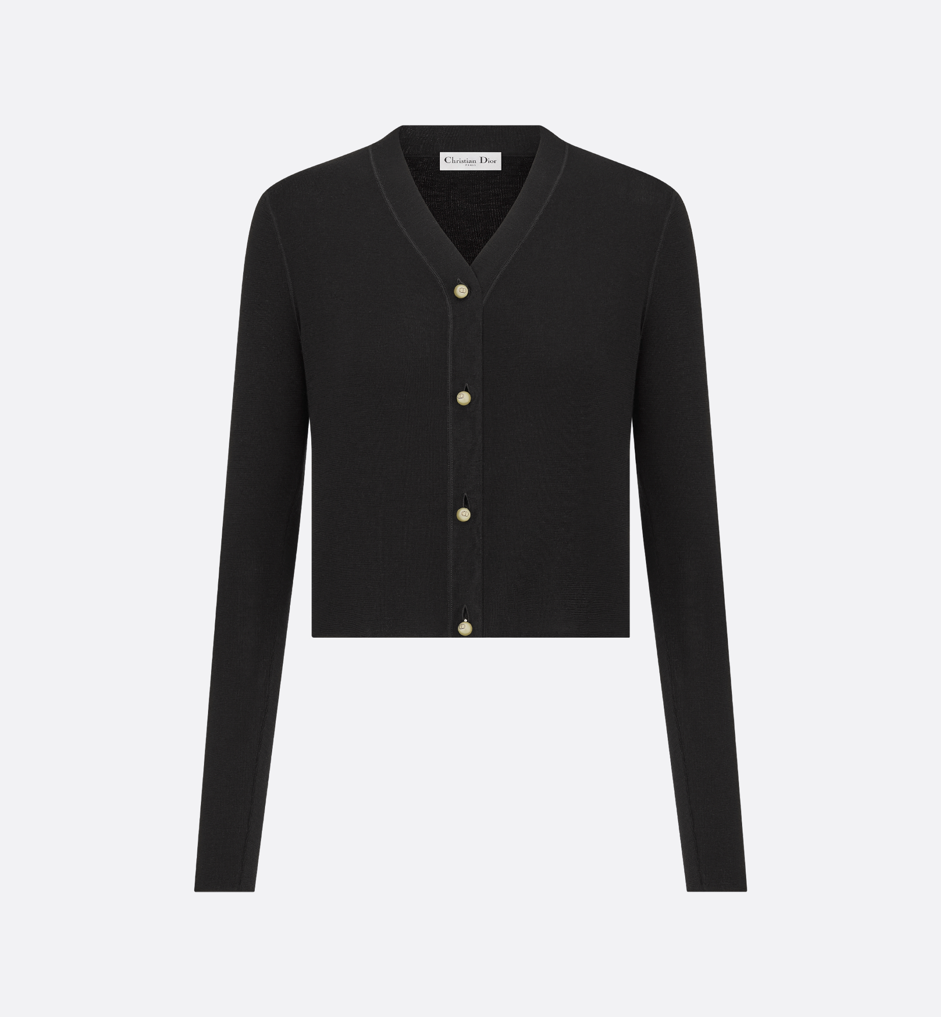 Cardigan Black Cashmere and Silk Knit | DIOR Cardigan Black Cashmere and Silk Knit | DIOR