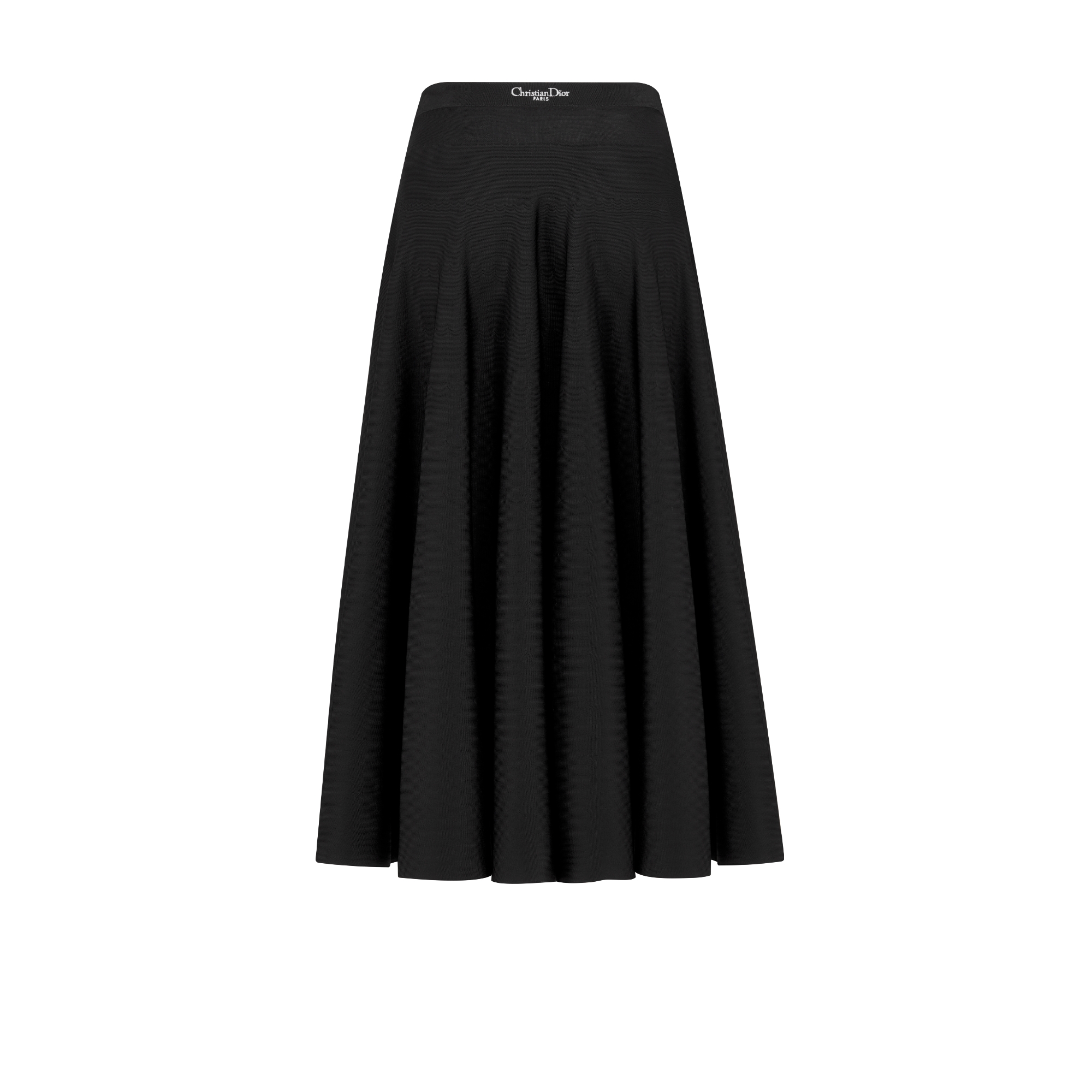 フレア ミディスカート テクニカル ニット E08