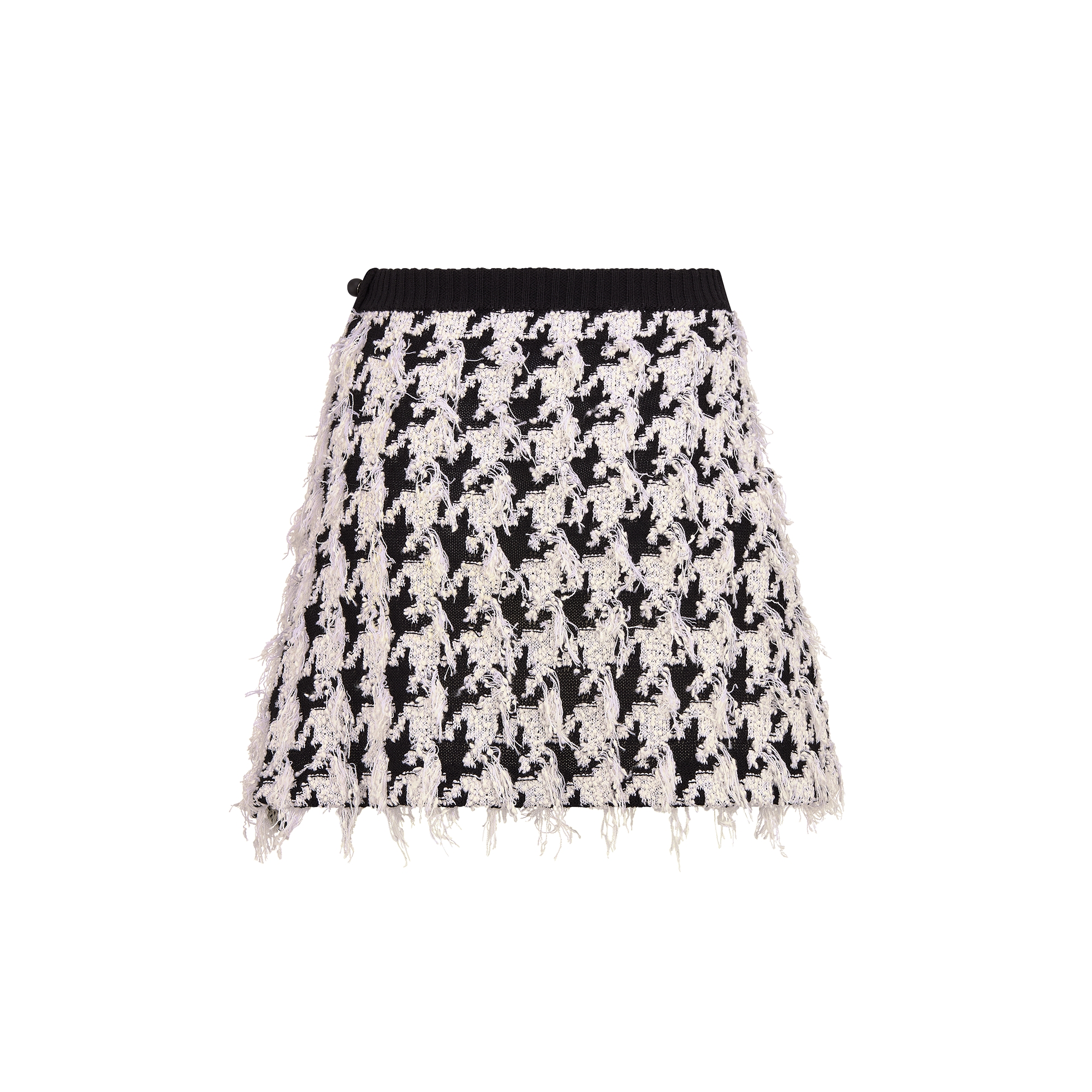 フレア ミニスカート ハウンドトゥース ウール & コットン フィルクーペ ニット E08