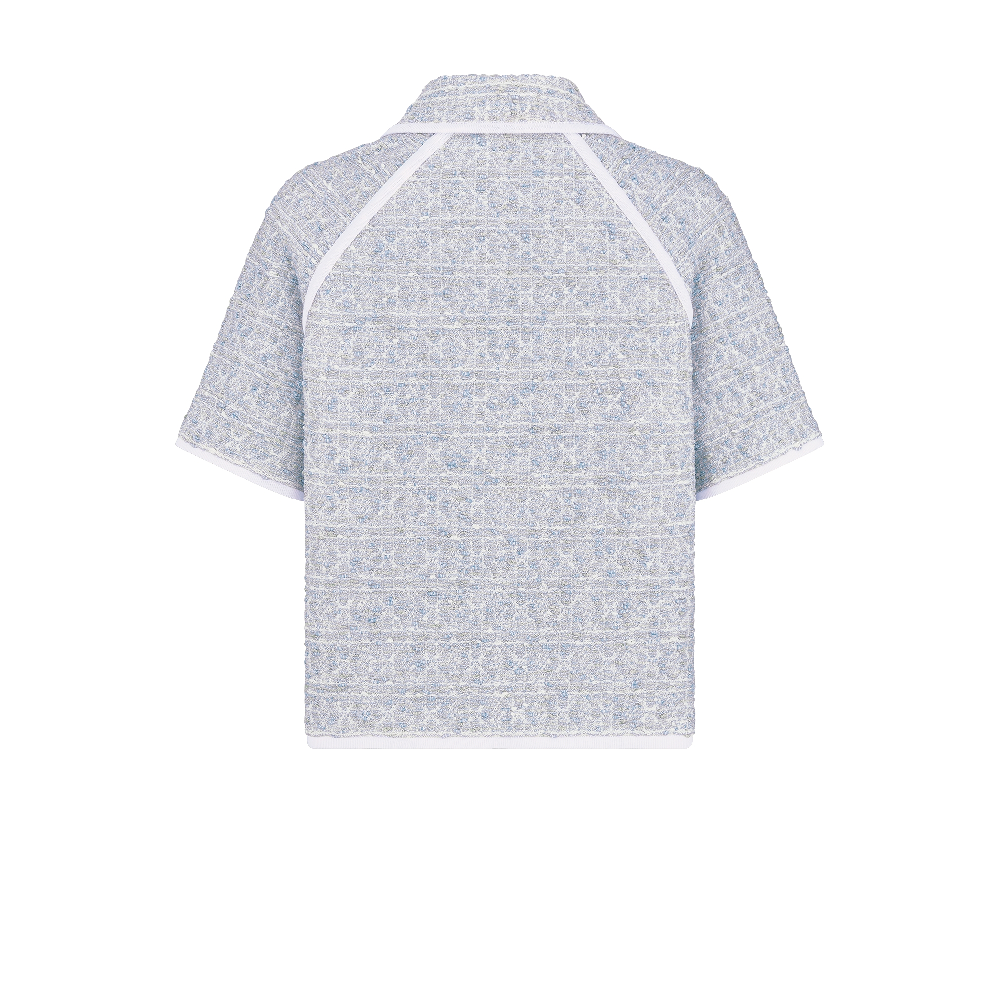 ジャケット マクロカナージュ コットンブレンド ツイード ニット E08