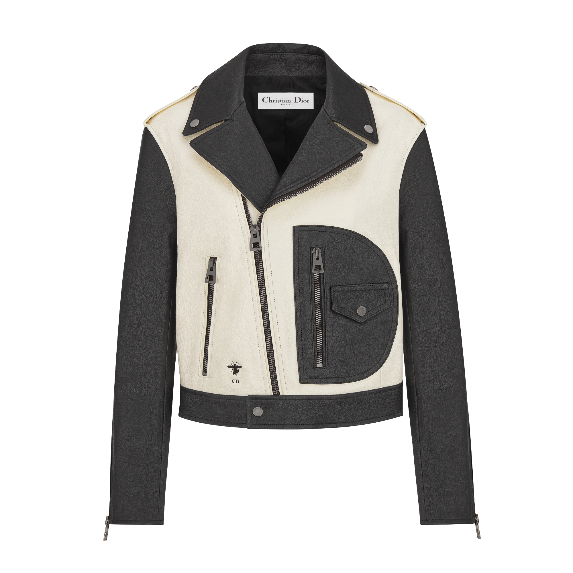 Christian Dior フェイクレザー ボタン付きジャケット Christian Dior フェイクレザー ボタン付きジャケット カラー