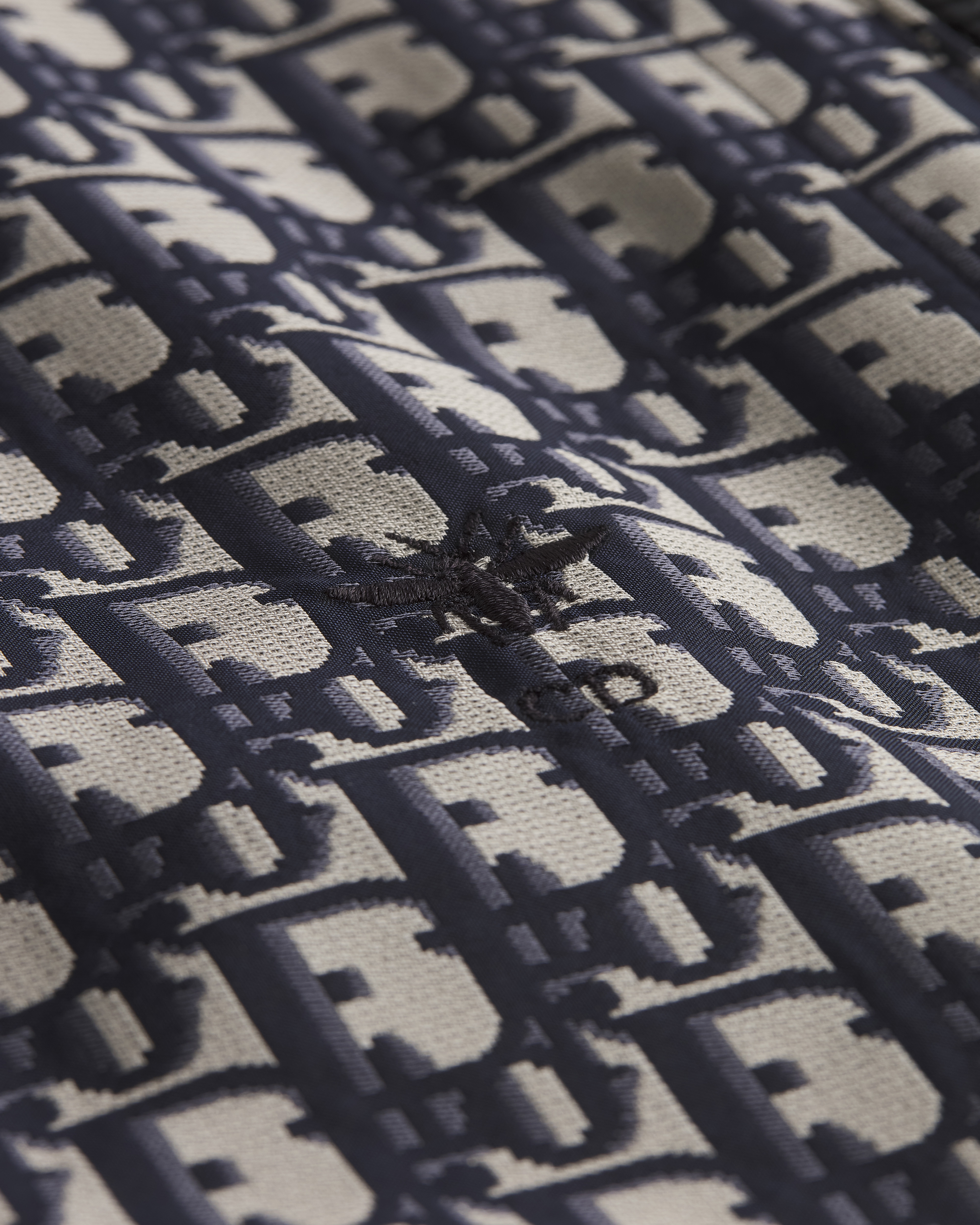 Kapuzenjacke im Cropped-Stil Funktionstaft aus Dior Oblique Jacquard in Blau E09