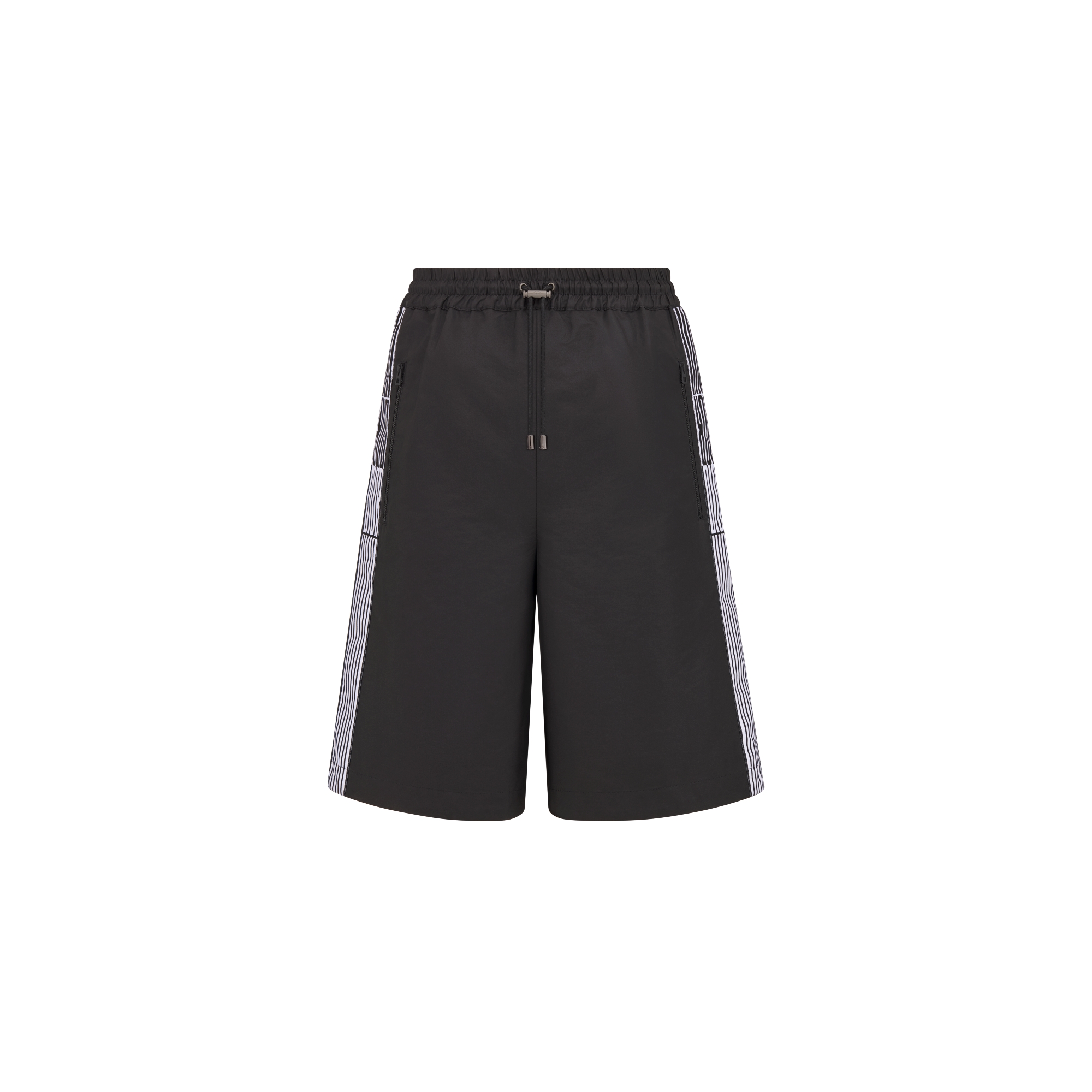 Bermuda Shorts Black Jacquard Technical Taffeta with White Dior