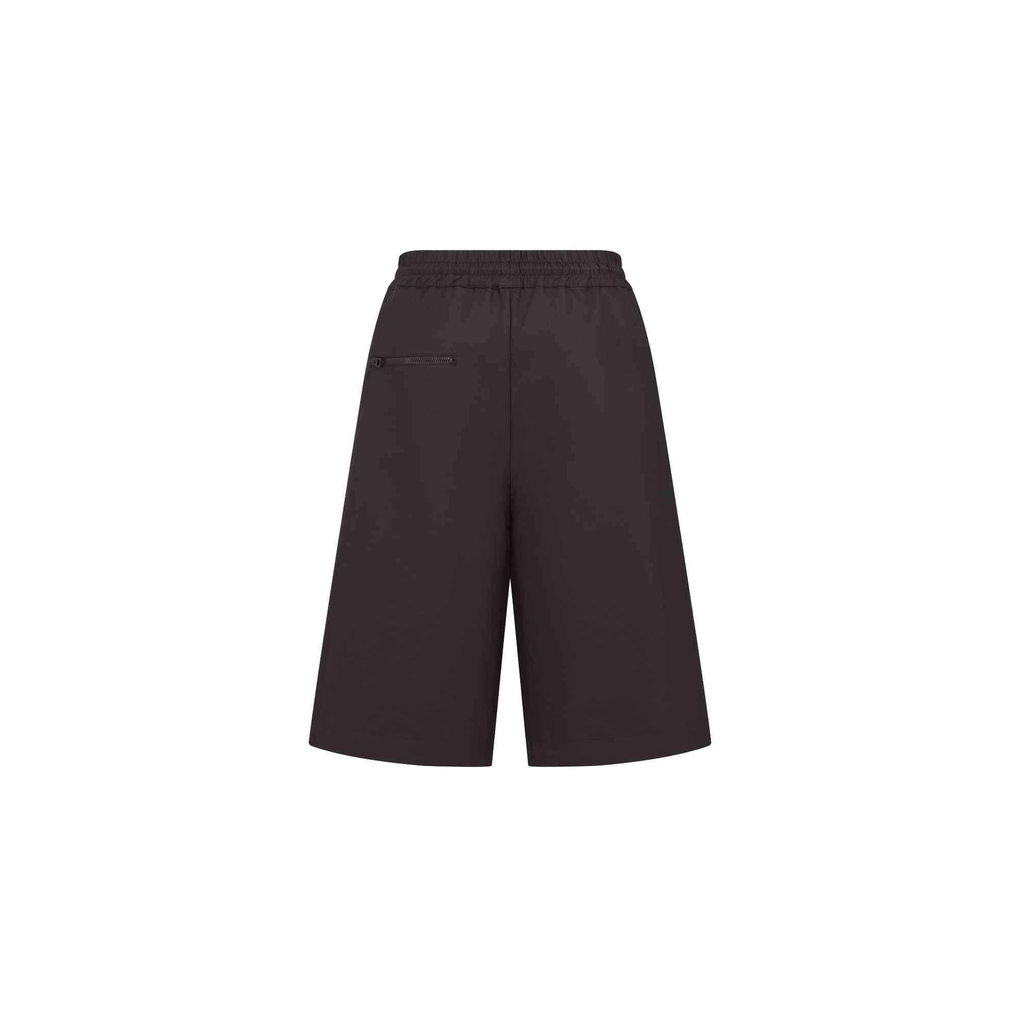 Bermuda Shorts Black Jacquard Technical Taffeta with White Dior Graphique Motif E08