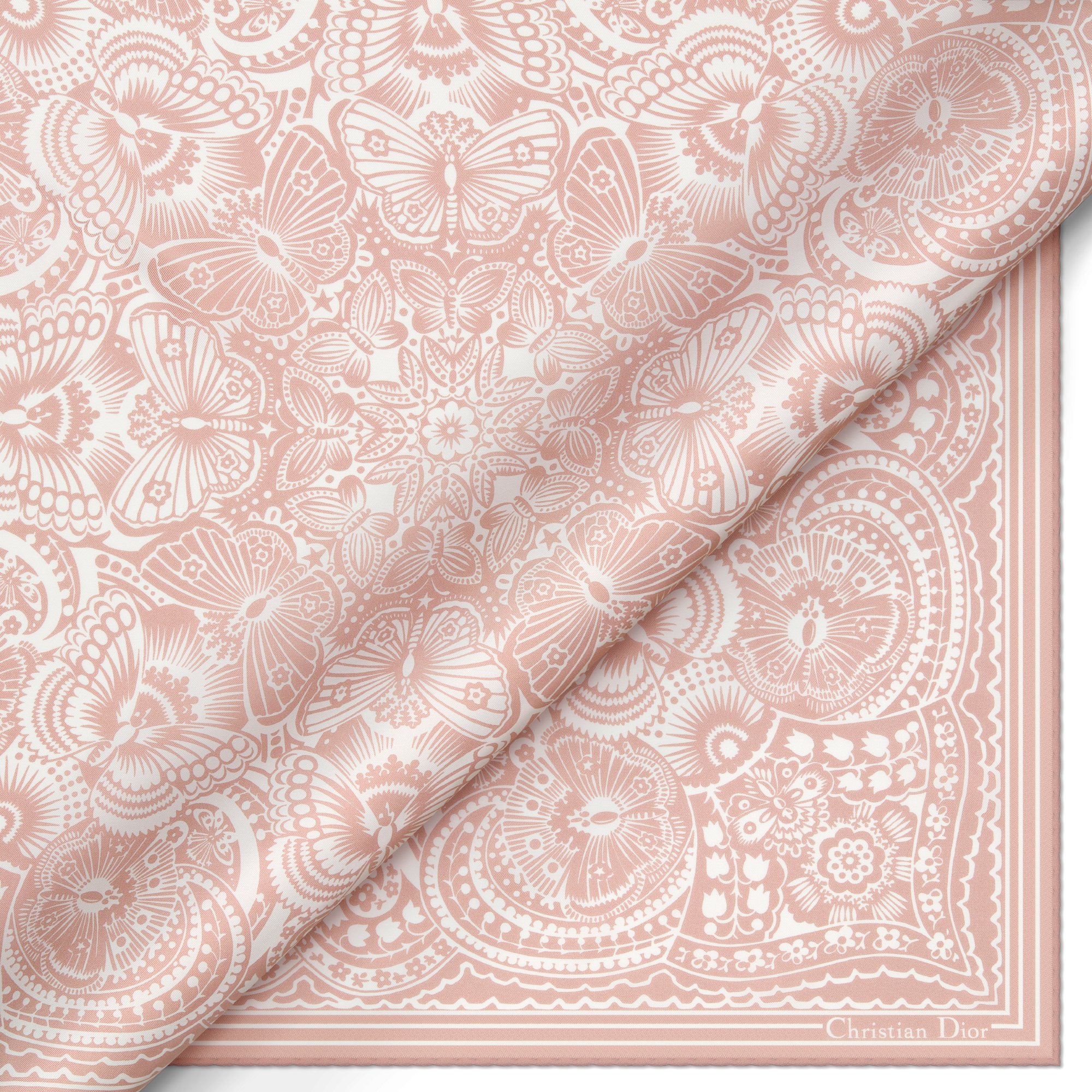 D-Butterfly Paisley 60 Square Scarf Detailed view