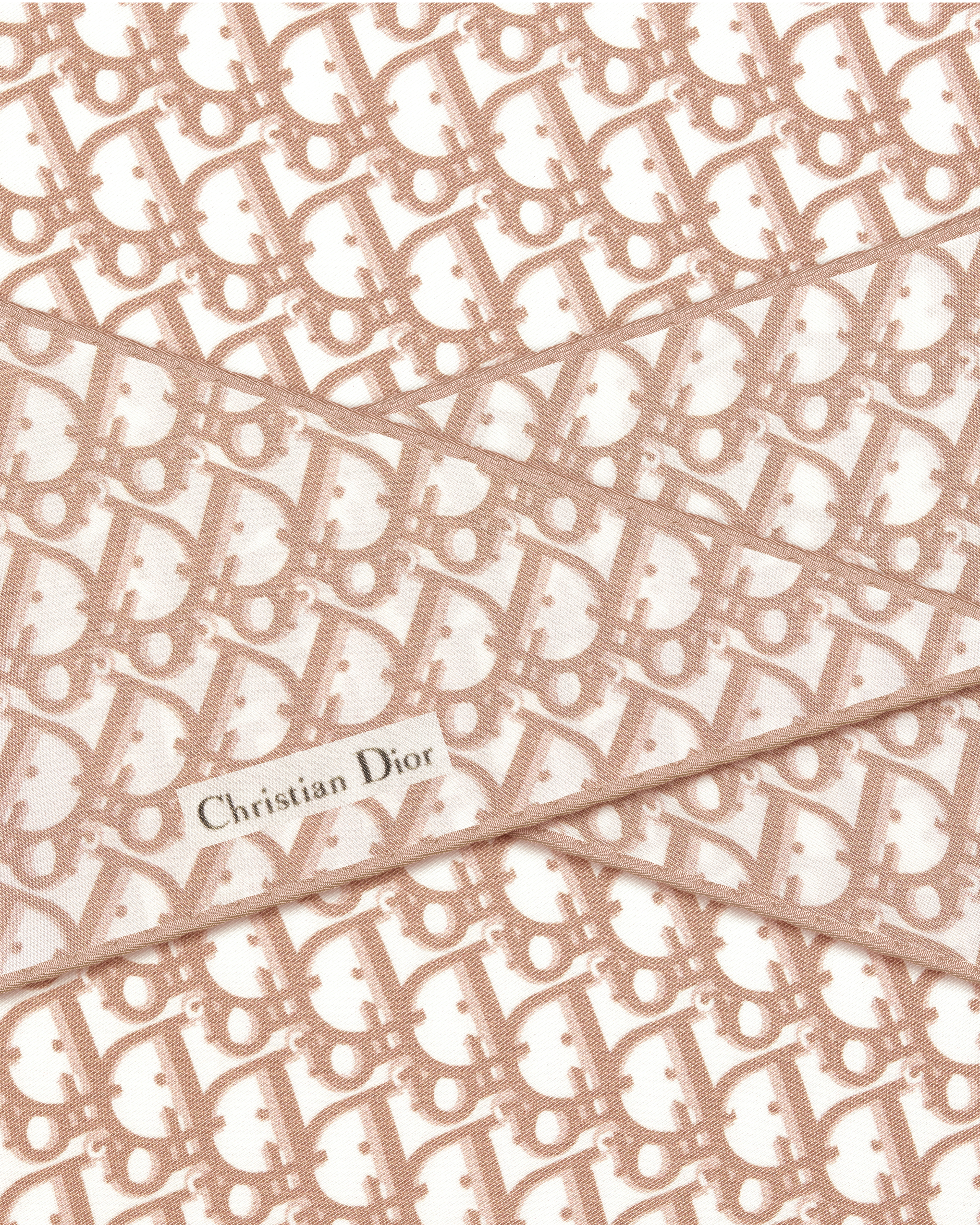 Dior Oblique Dior Diamond 絲巾 Rose Des Vents 絲綢斜紋布 E09