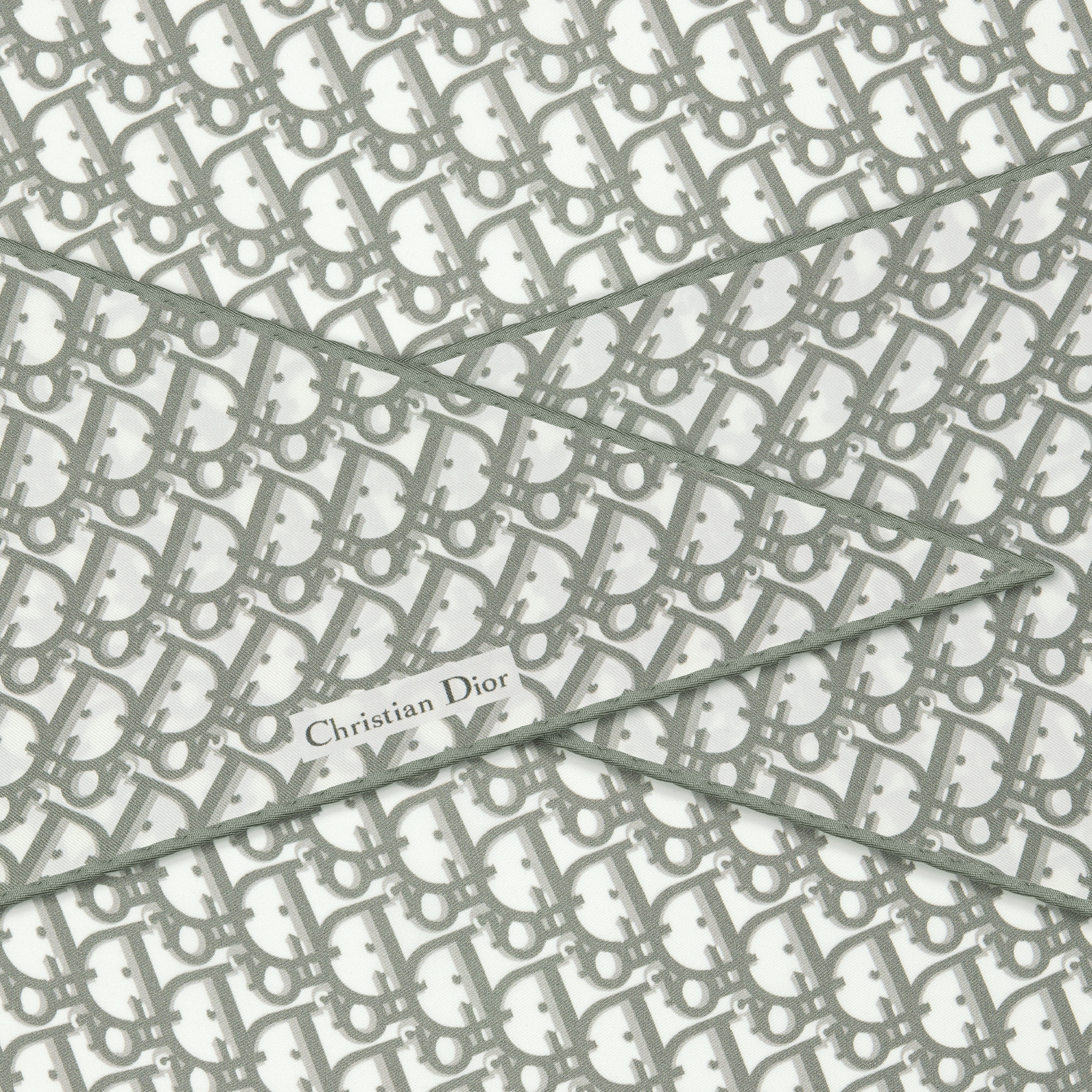 Dior Diamond Dior Oblique Sarga de seda gris E09