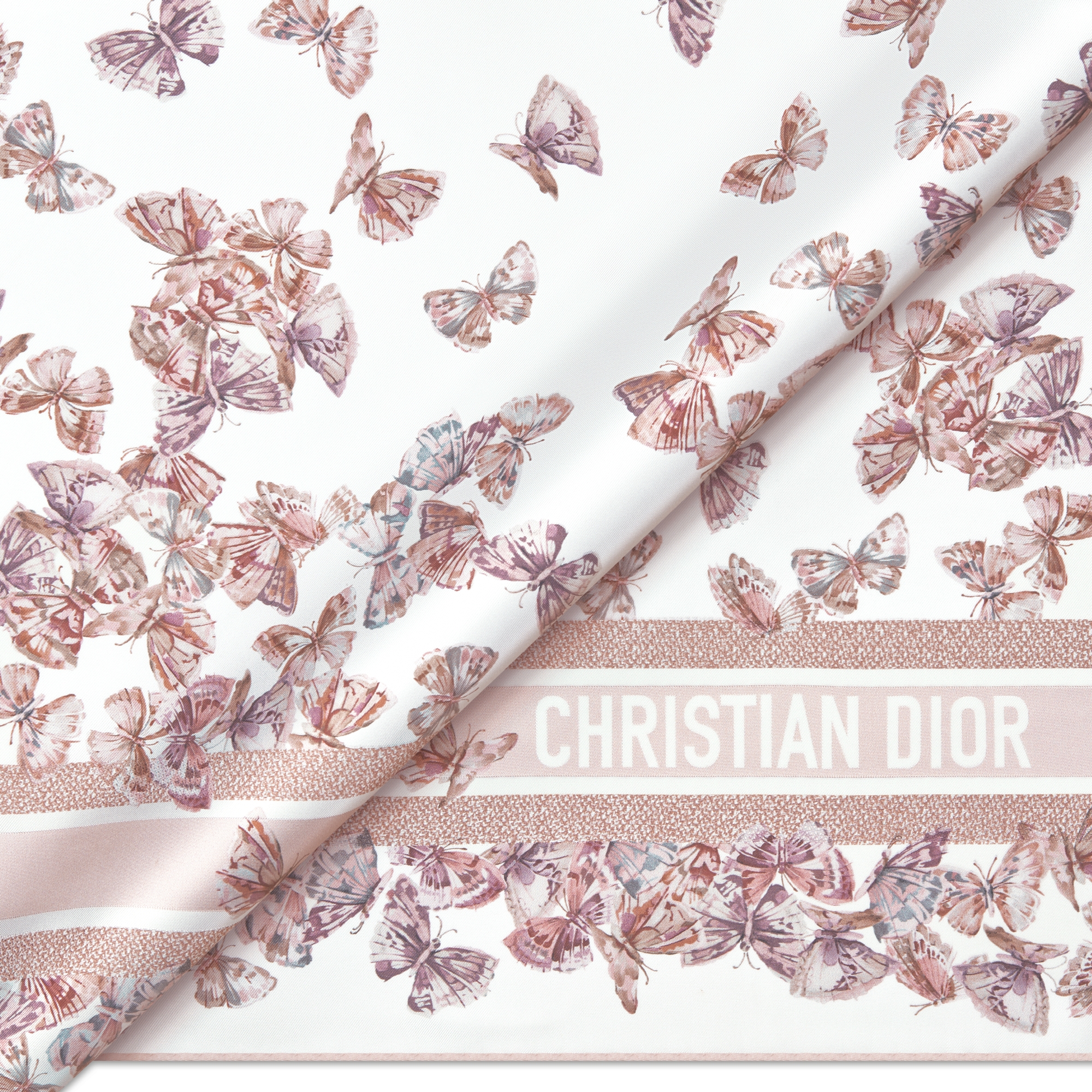 1 pezzo Foulard quadrato in seta stampa fiori 70x70cm per donna, perfetto per decorazione va