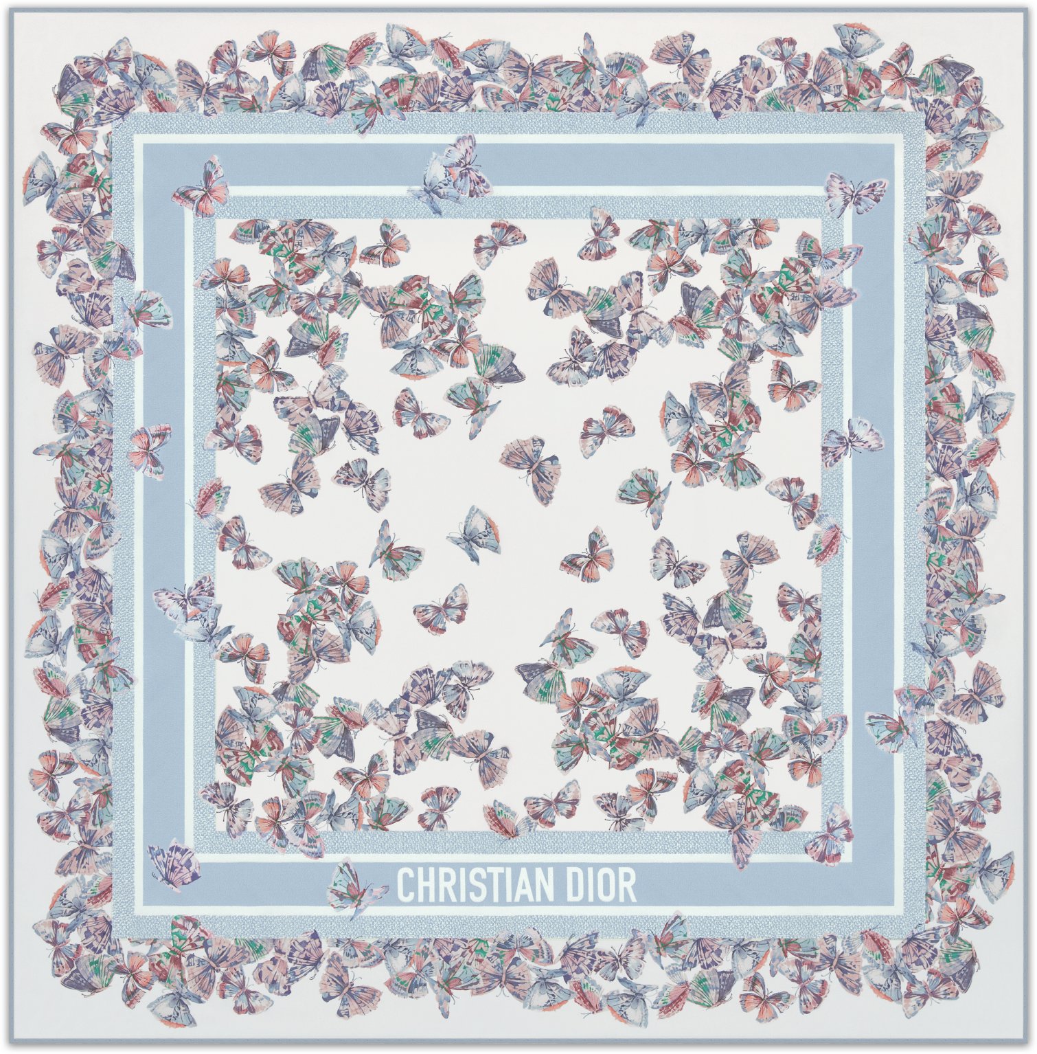 Dior Camo Papillon 90 Square Scarf Front view