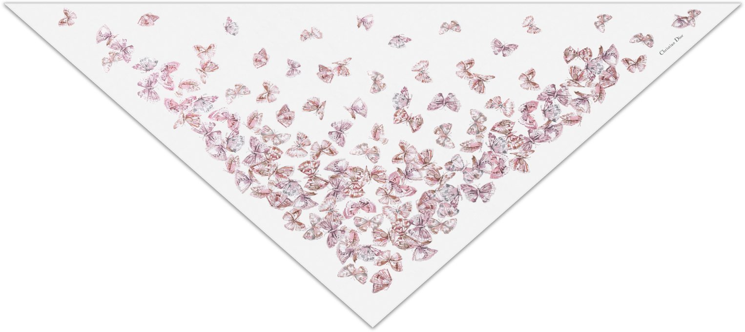Foulard triangolare Dior Camo Papillon aria_woman_viewcode_e01