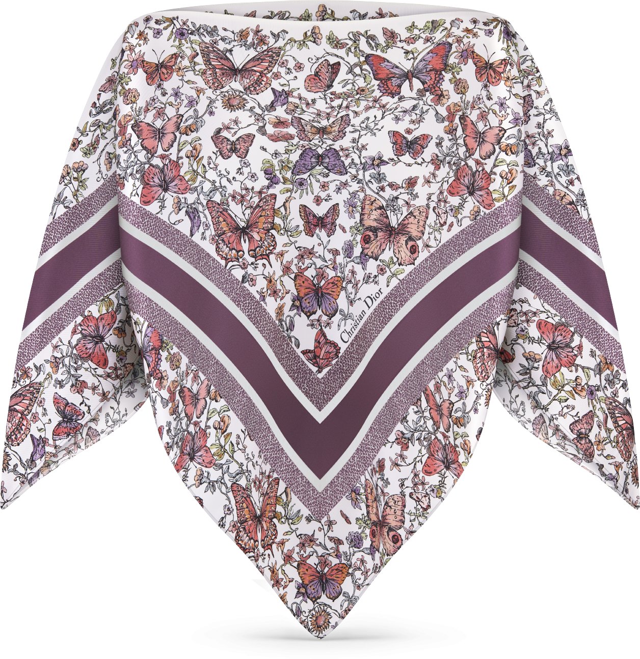 Toile de Jouy Papillon Dior 絲綢上衣 aria_woman_viewcode_e01