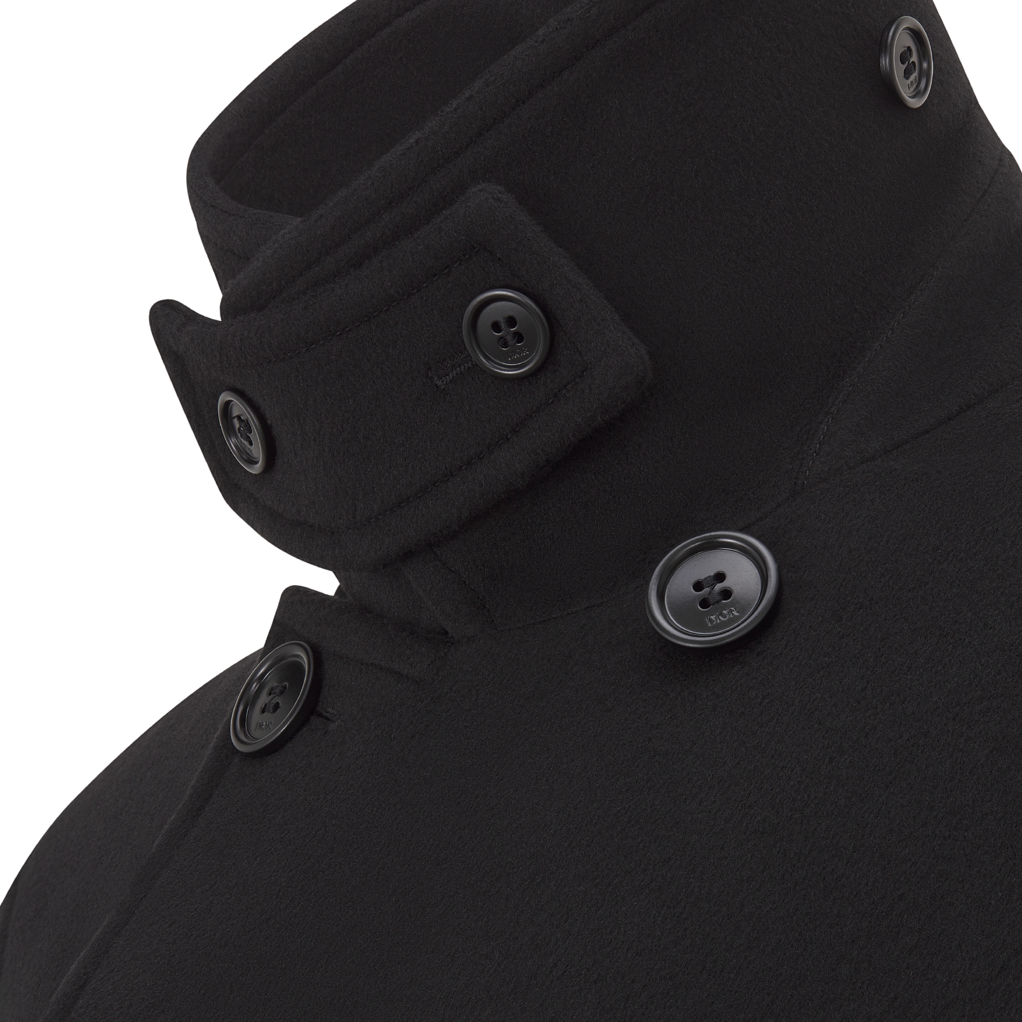 Cabanjacke Kaschmirgewebe in Schwarz E09