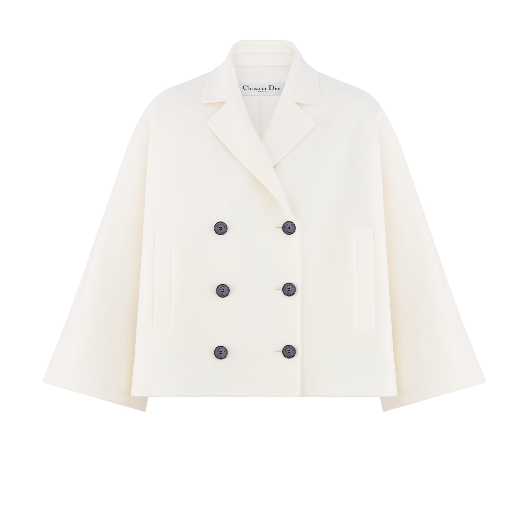 希少◎Christian Dior ピーコート　ウール　ホワイト　ビックカラー 希少◎Christian Dior ピーコート ウール ホワイト ビックカラー 希少