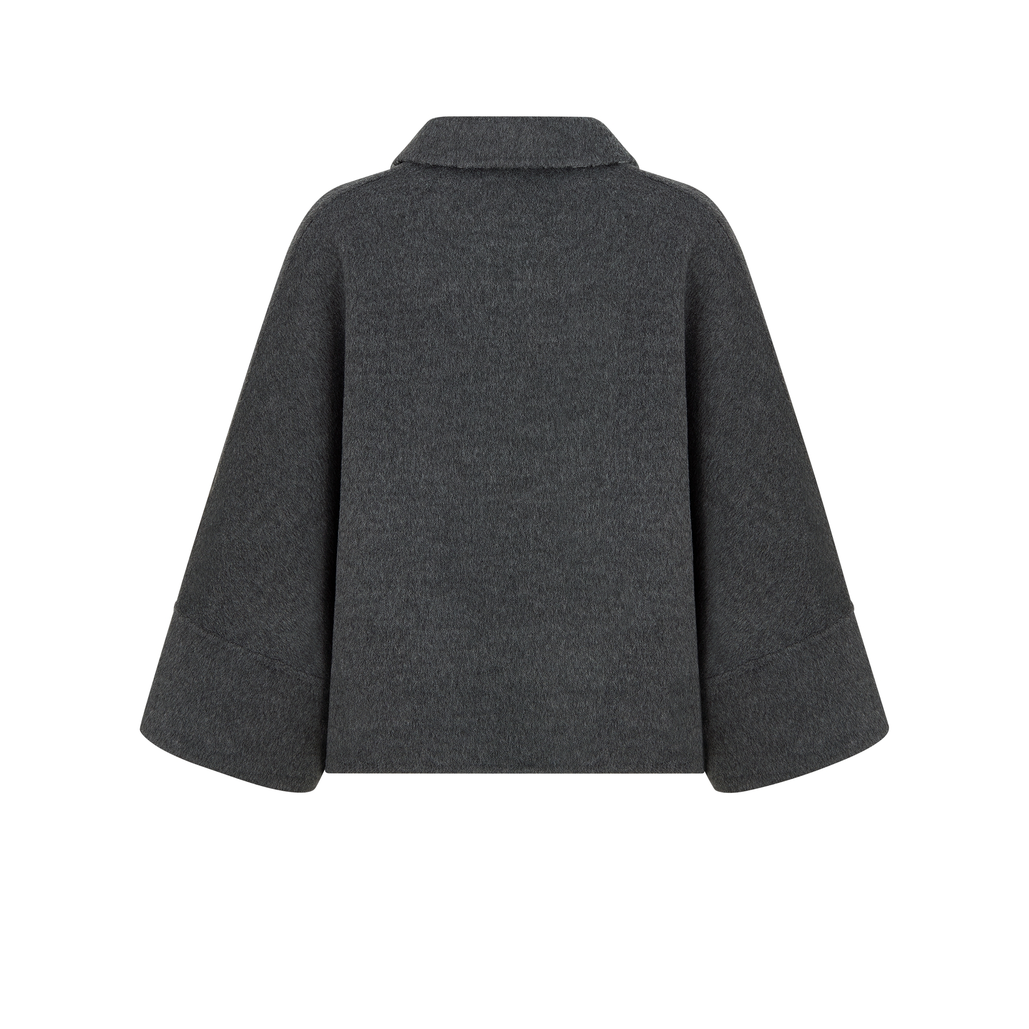 Cabanjacke Doppelgewebe aus Schurwoll- und Seidenmischung in Grau E08