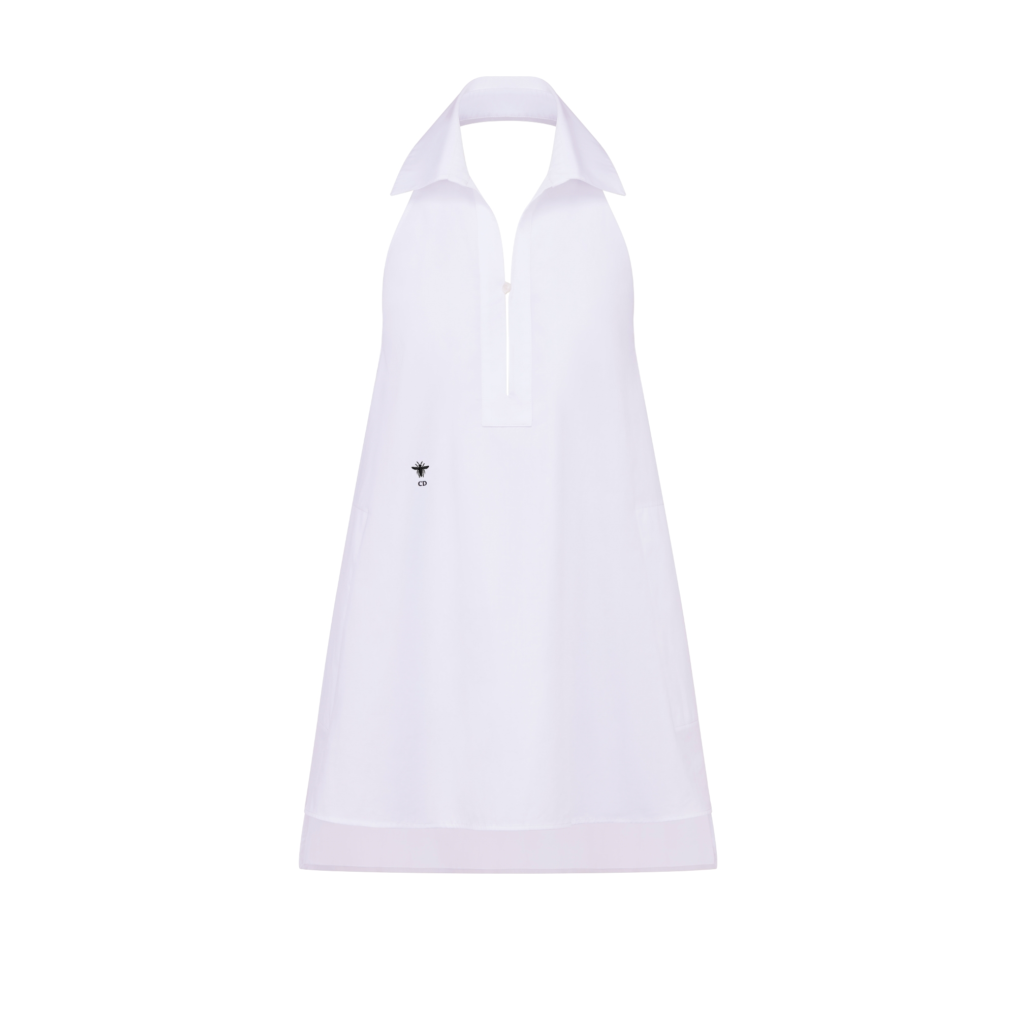ディオールのワンピース Dioriviera Long Sleeveless Blouse White Cotton Poplin | DIOR
