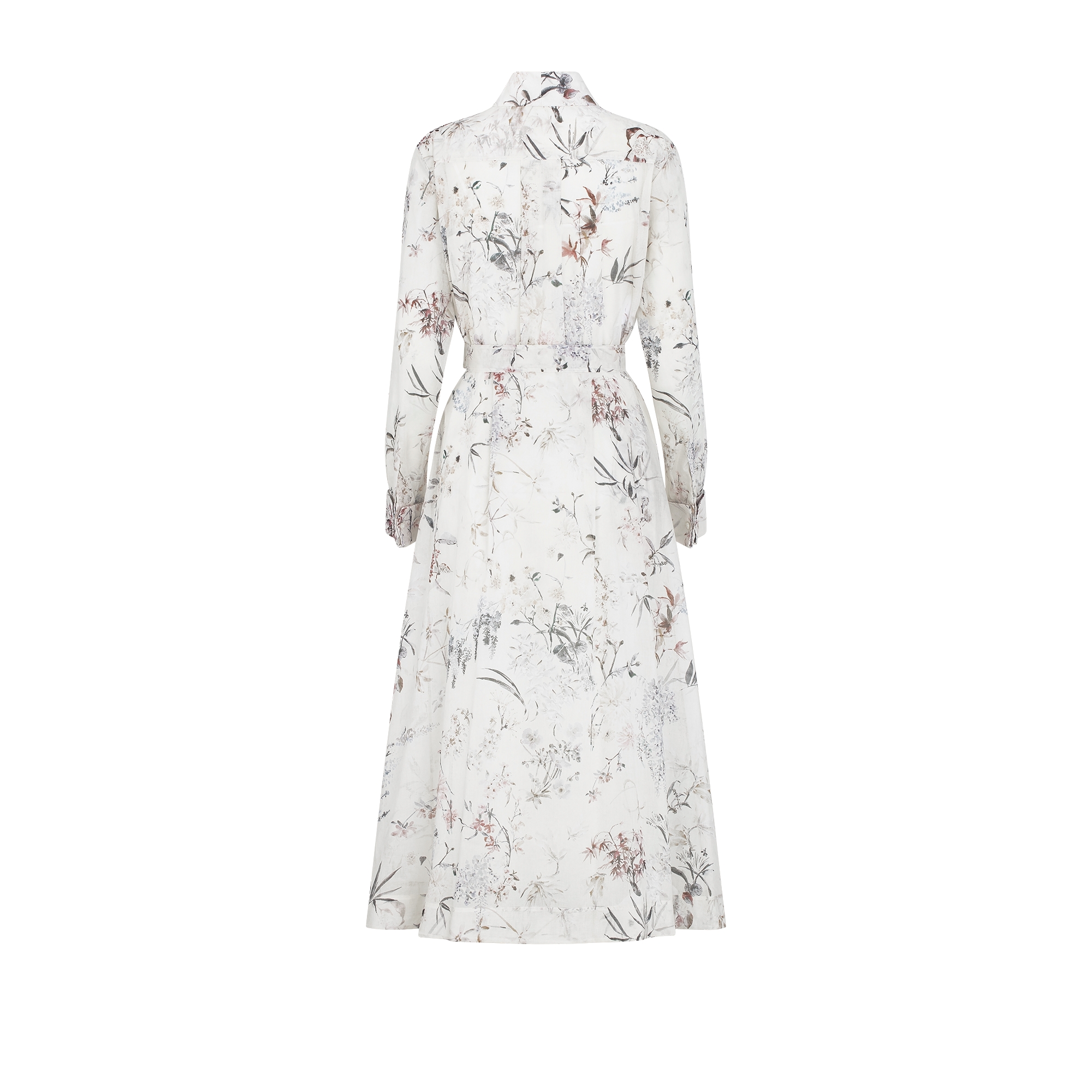 ベルト付き ミディドレス Millefiori コットンモスリン E08