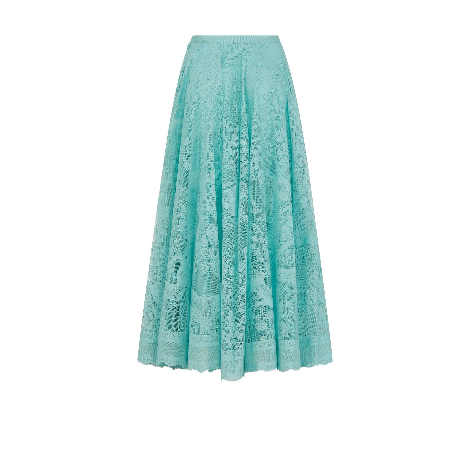 Falda acampanada de largo medio Dioriviera Encaje de mezcla de algodón Toile de Jouy Sauvage verde muguete E08