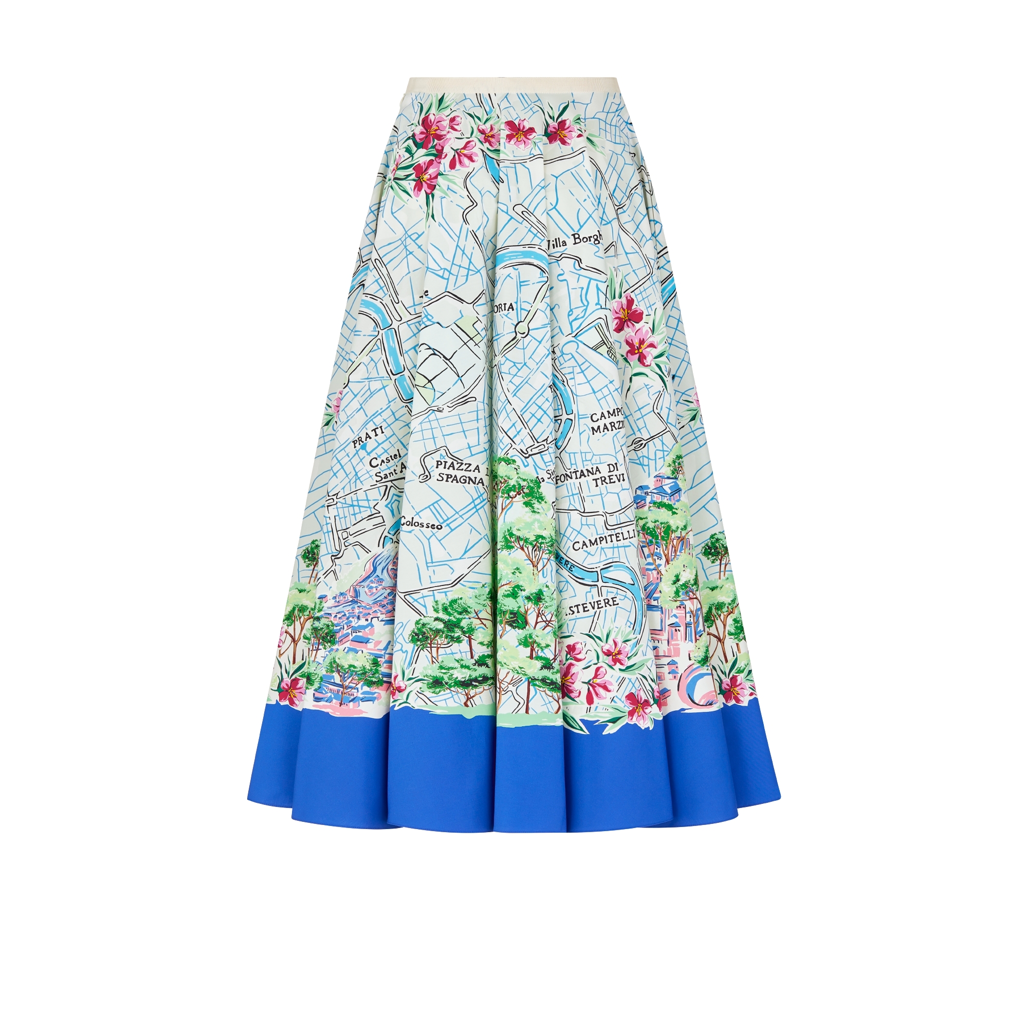 DIOR 26S FLORAL SILK SKIRT 1195