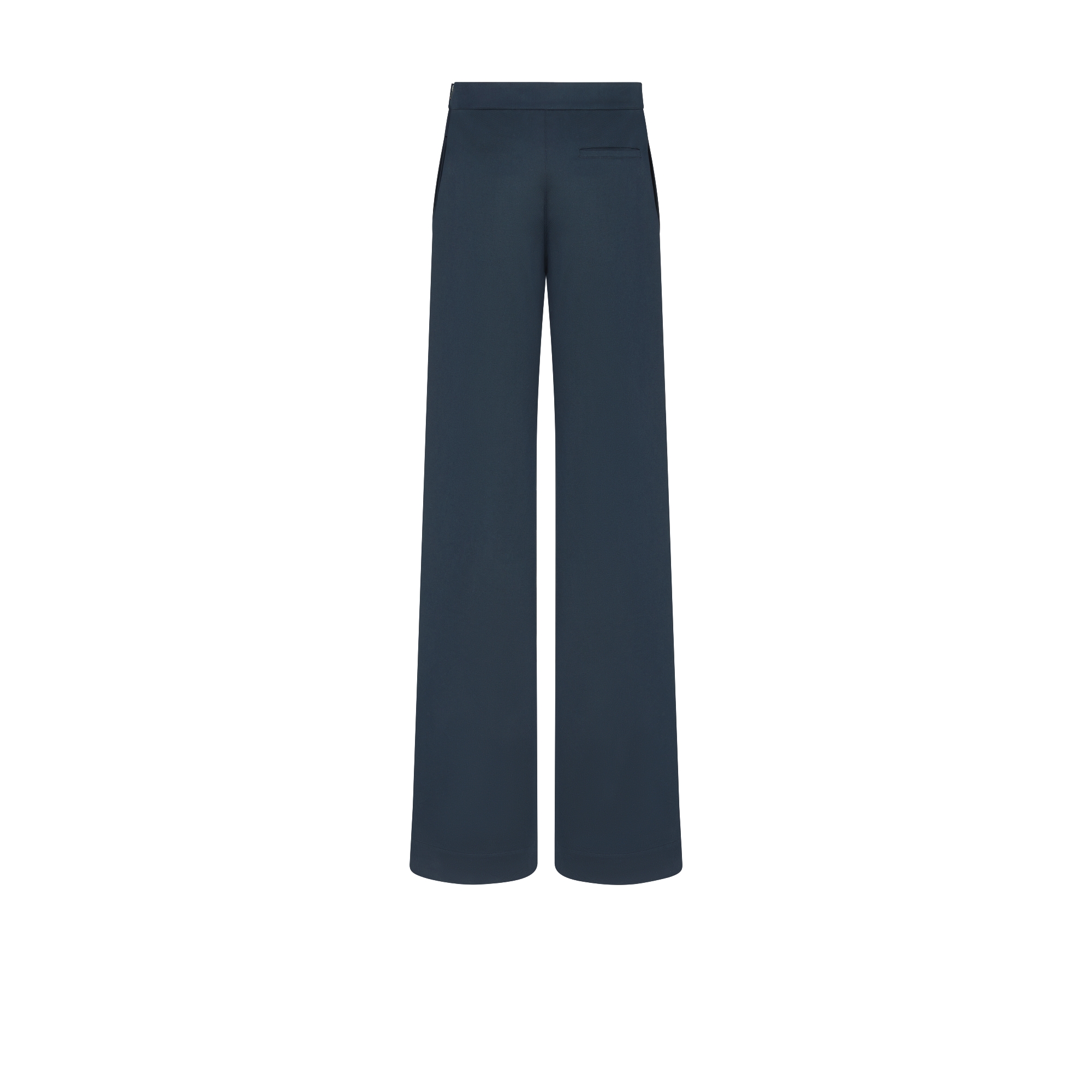 Dioriviera Flared Pants Deep Blue Cotton Gabardine E08