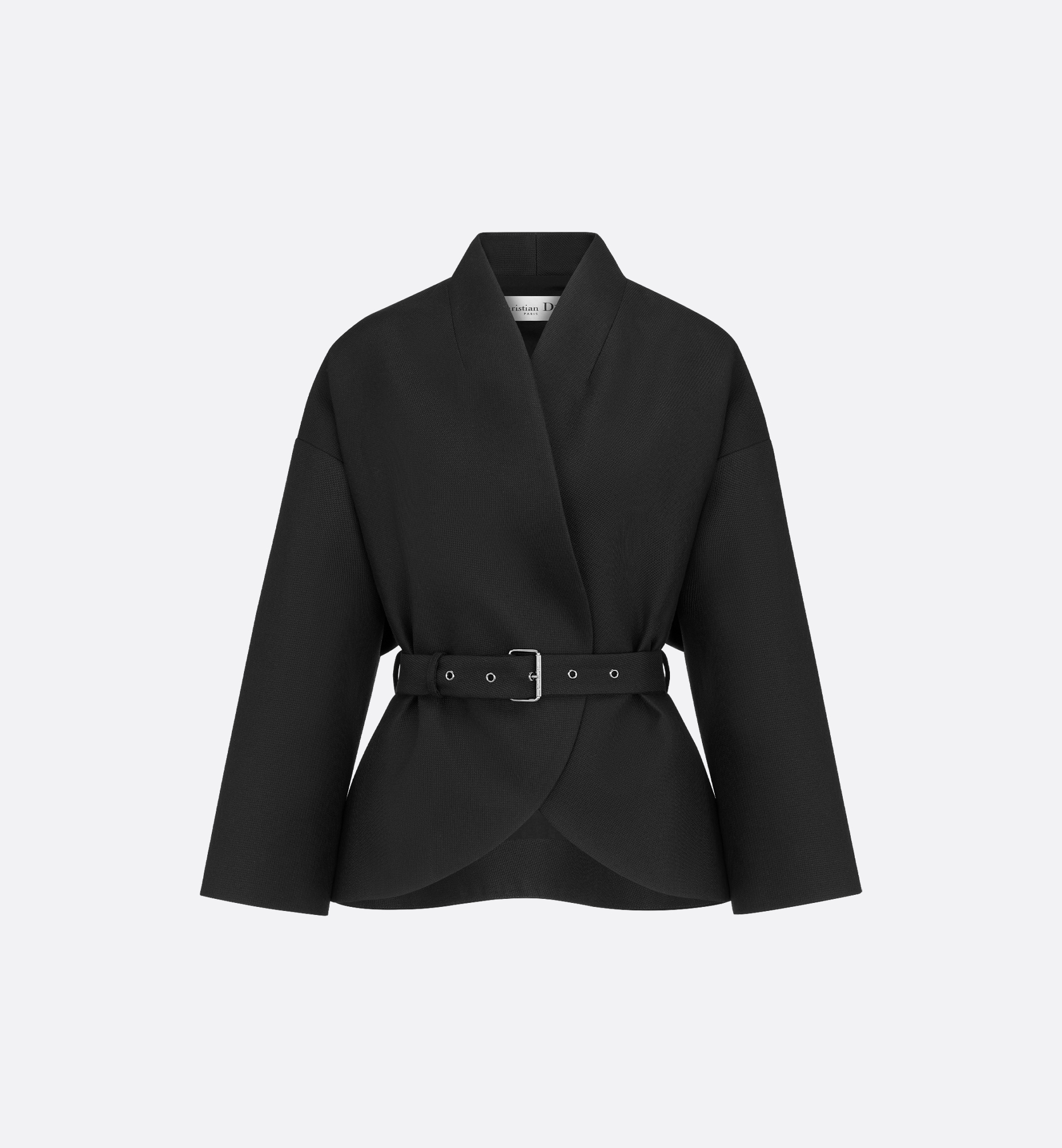 DIOR | ベルト付き ジャケット バージンウール & シルク グレ DIOR | ベルト付き ジャケット バージンウール & シルク グレ